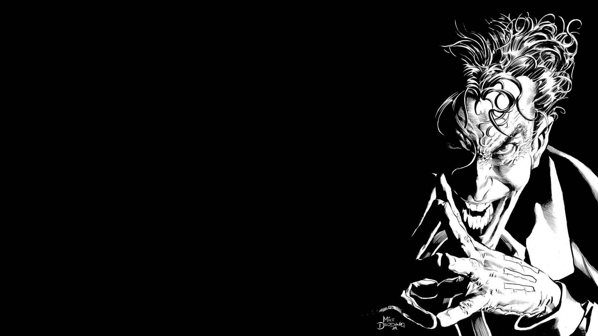 Download Joker Black And White Wallpaper