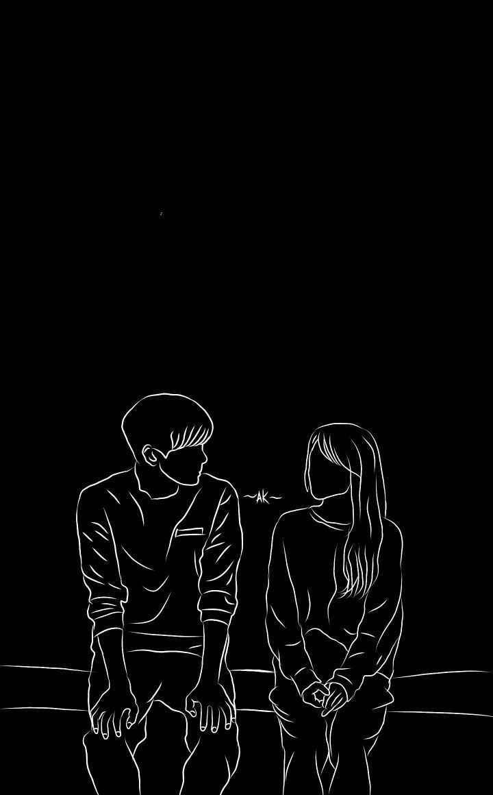 baloncuk. Black and white art drawing, Black wallpaper, Dark phone wallpaper