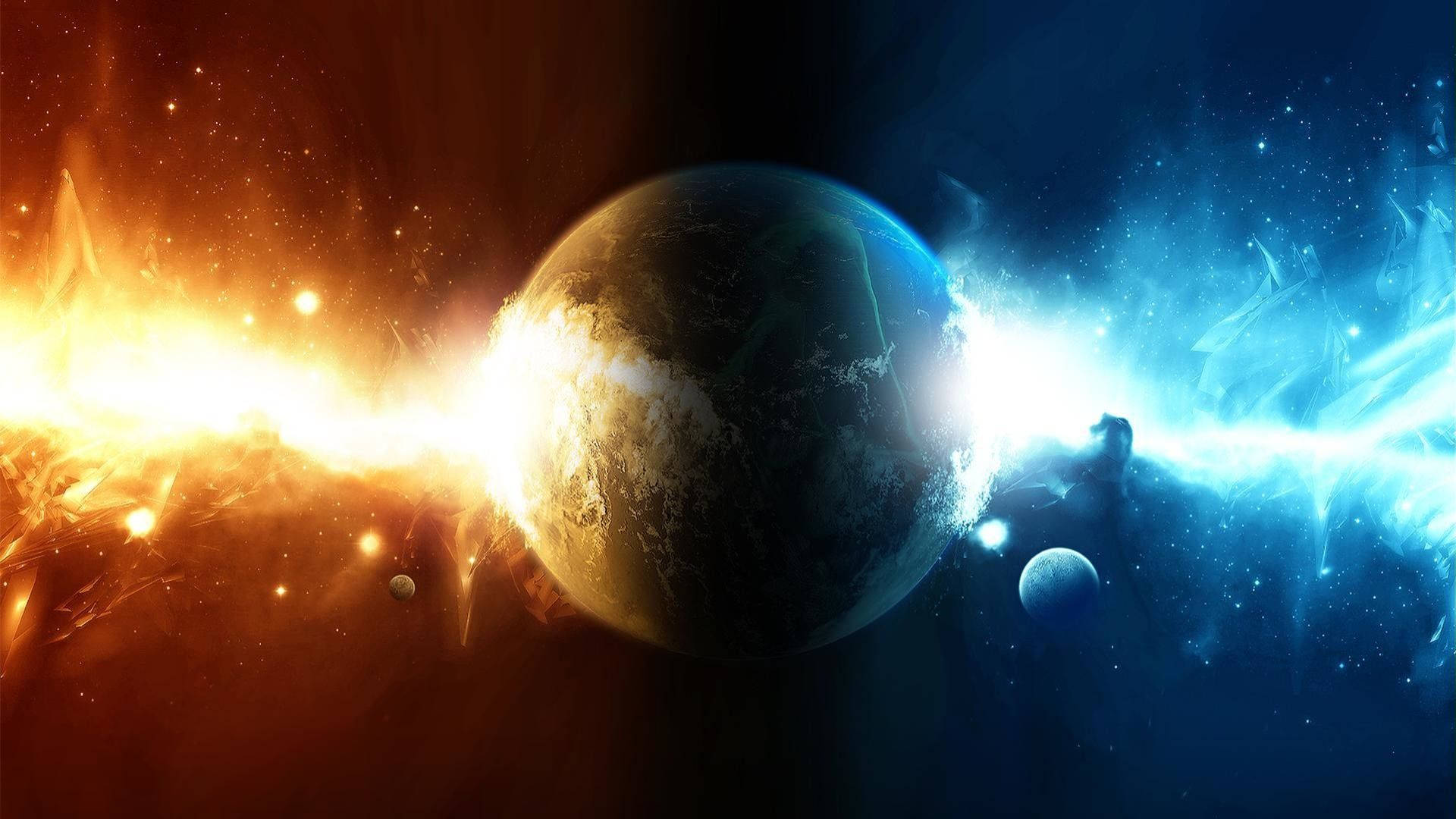 Download Amazing Water And Fire Planet Wallpaper