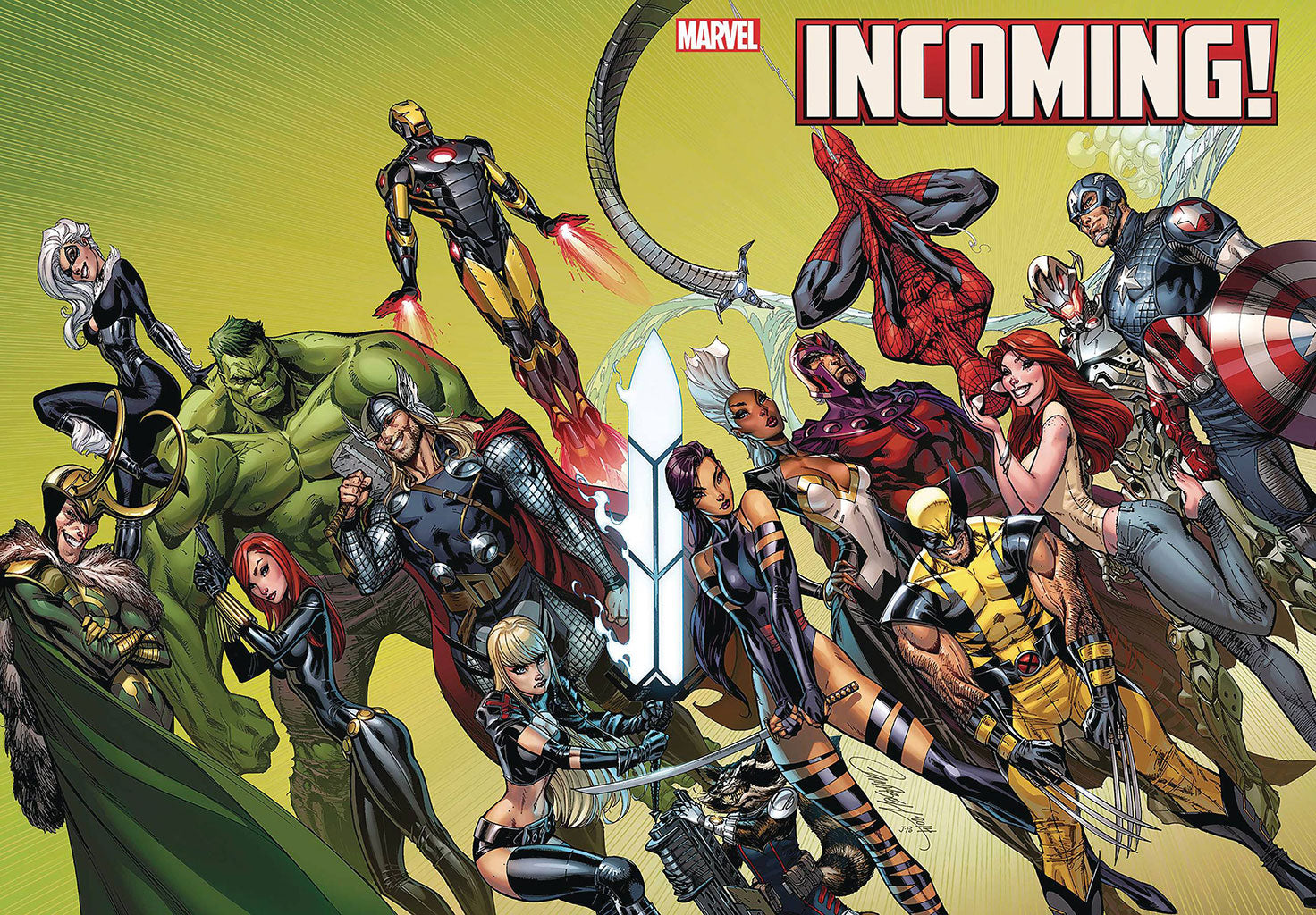 Incoming INCENTIVE 1:500 Women of Marvel GEM J. Scott Campbell B 'white' 1:500