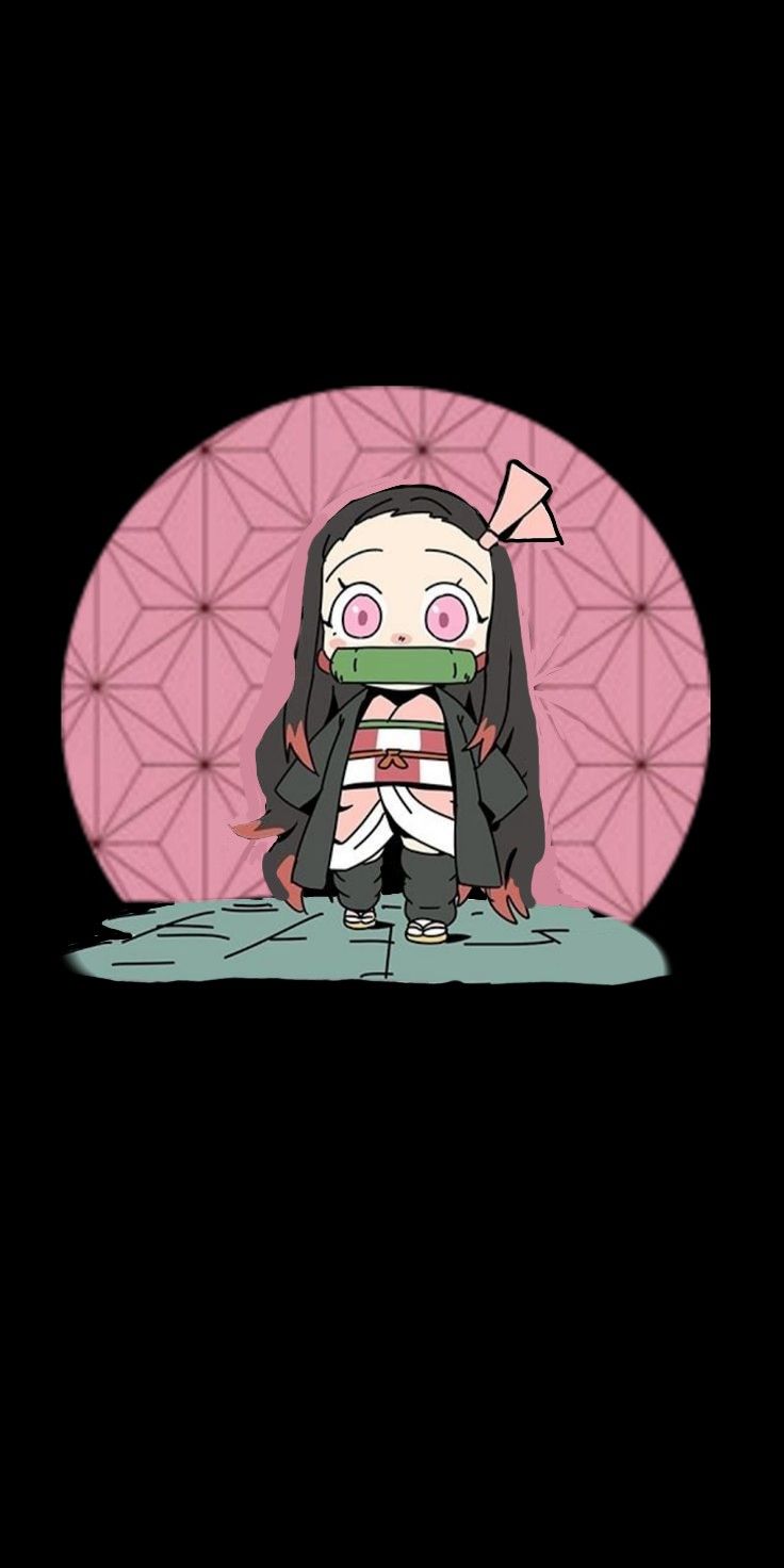 Black wallpaper nezuko chann