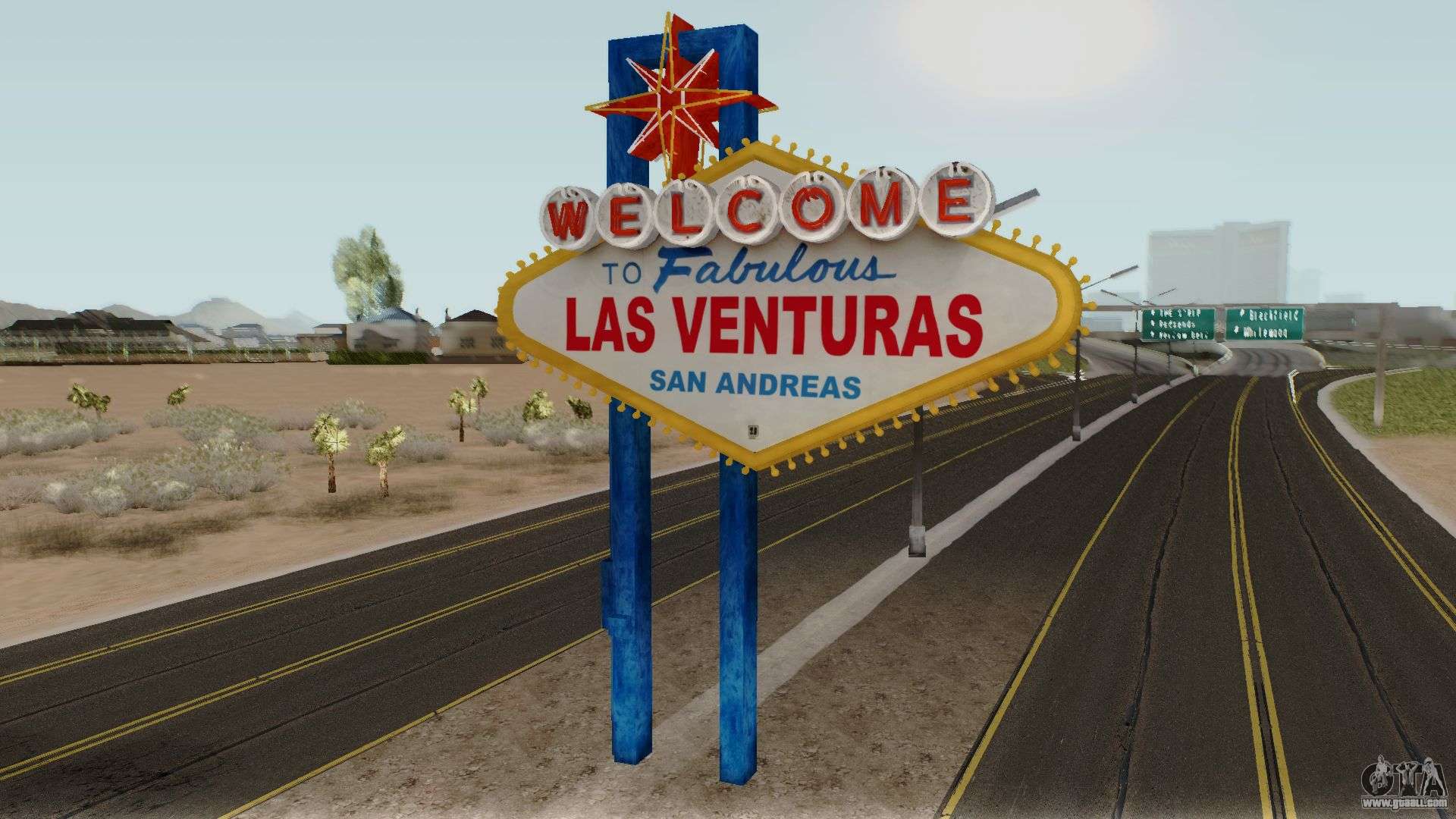 Welcome Las Venturas Sign Remastered Final for GTA San Andreas