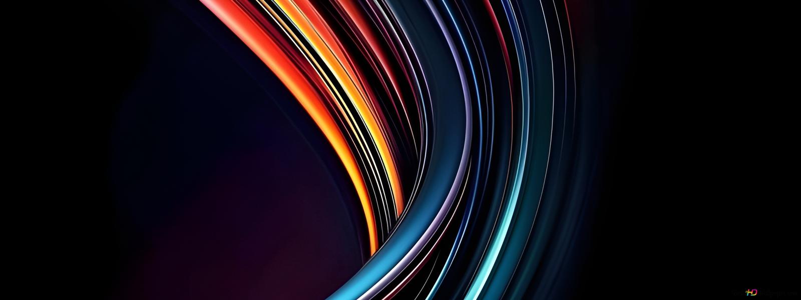 Radiant Curves of Light and Color 2K wallpaper download