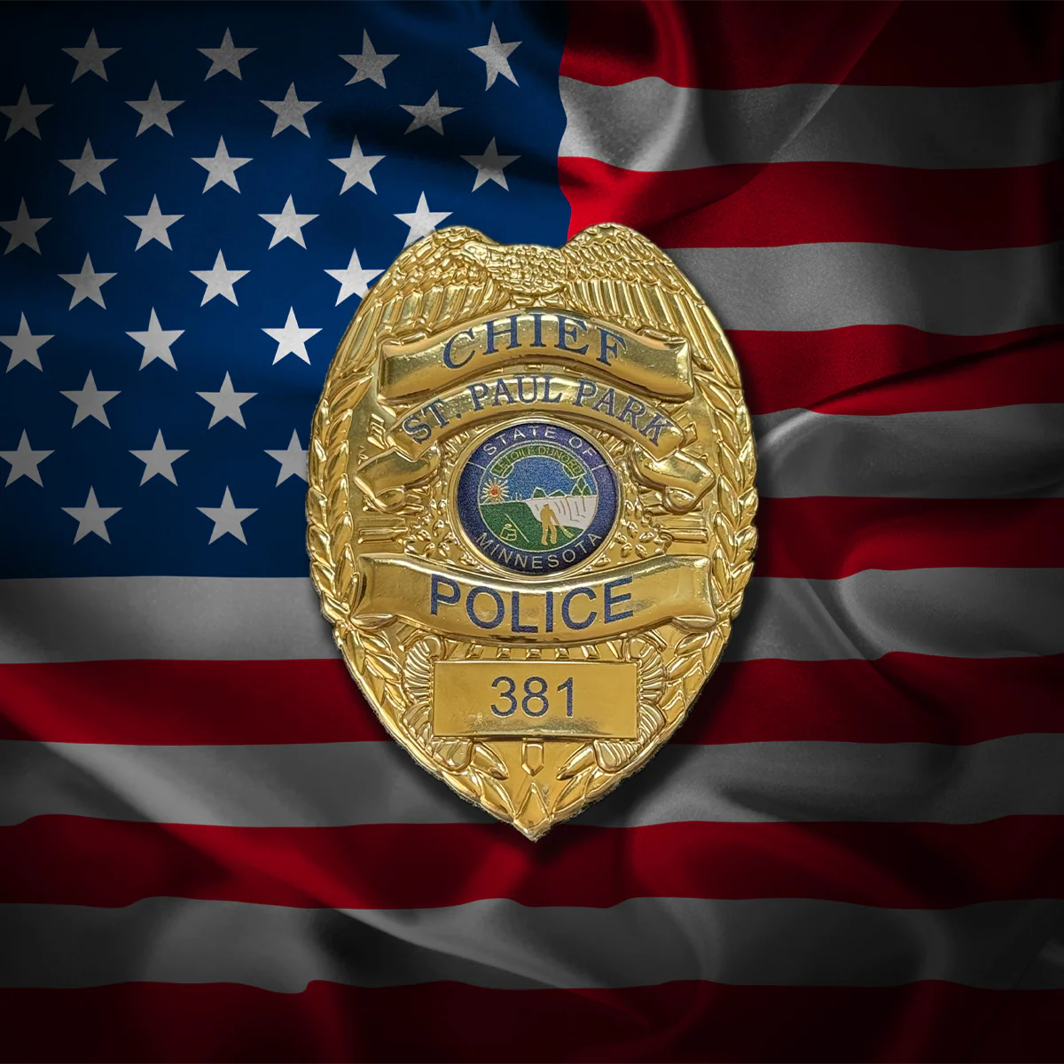 Single Plated BadgePatch™. Custom Police Badge Patch