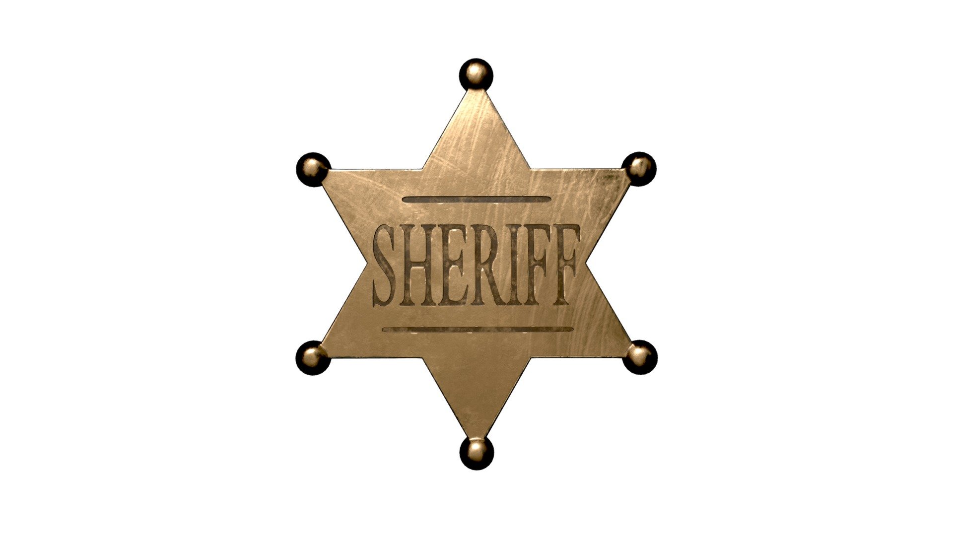 Sheriff badge model by HQ3DMOD [bf9b066]