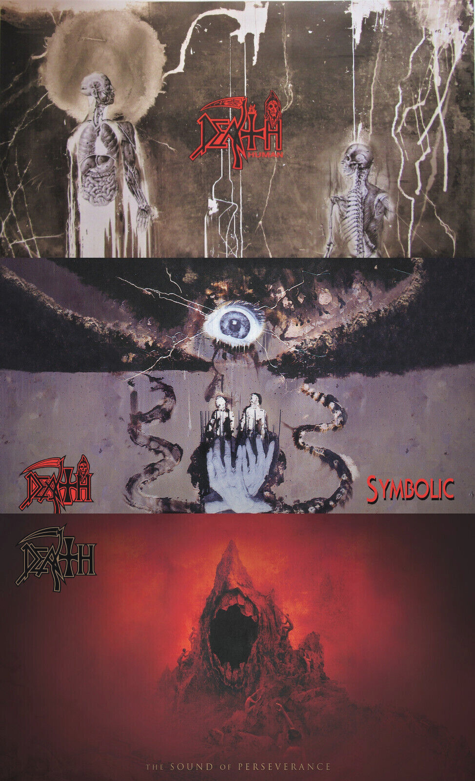 DEATH large posters Human Symbolic The Sound of Perseverance 33 x 19 in