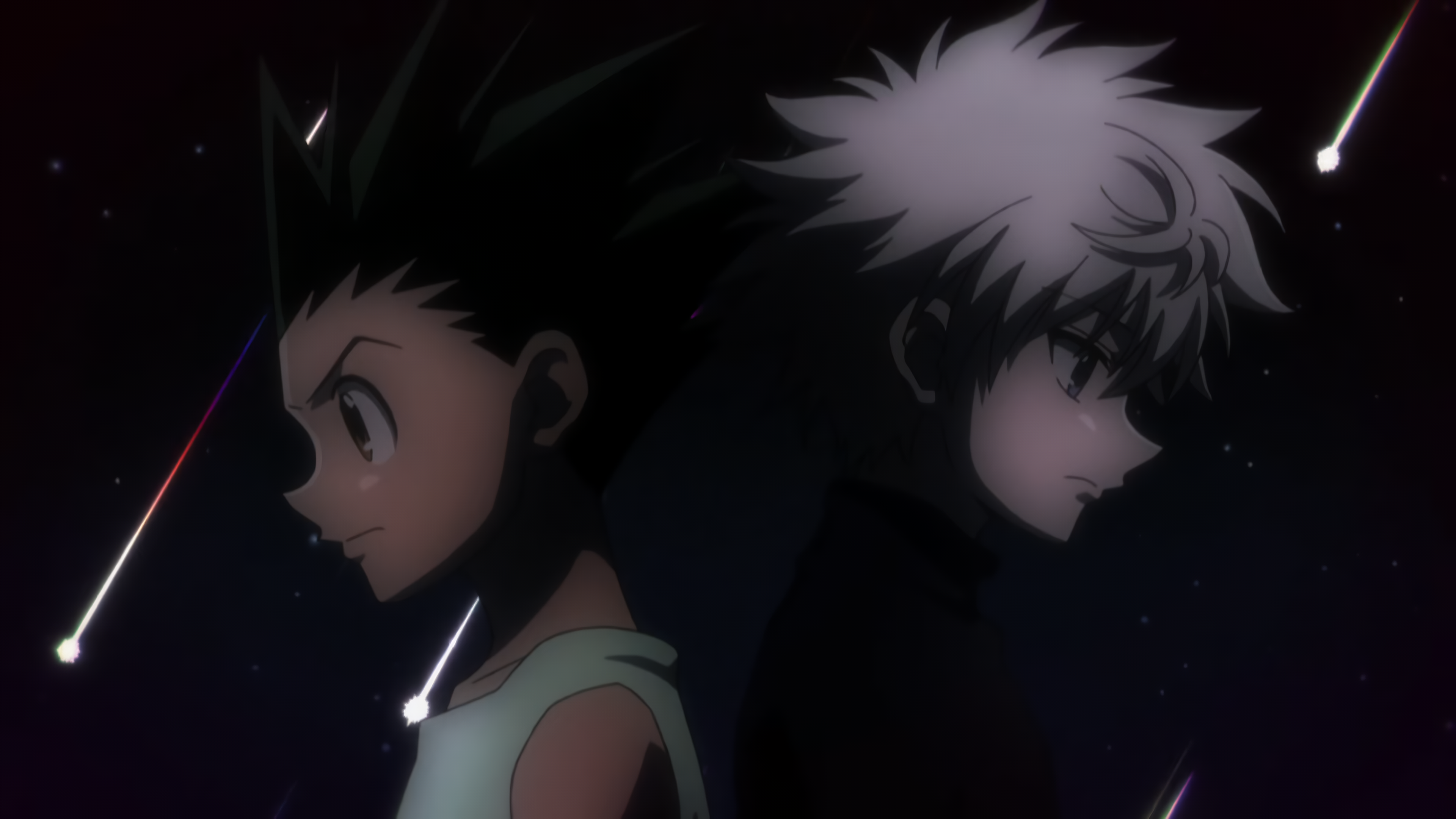 I upscaled shots from my fav hunter x hunter endings for my Desktop Wallpaper