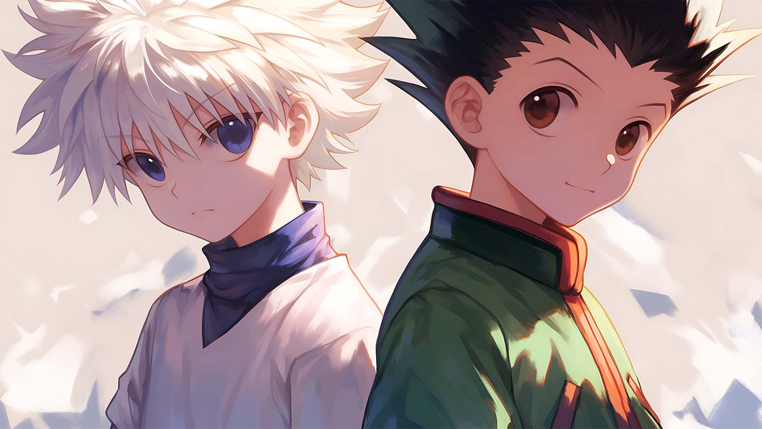 Killua and Gon Hunter X Hunter Duo Desktop Wallpaper