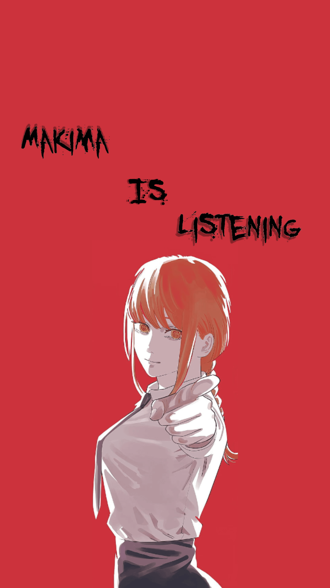 I made a simple Makima themed wallpaper for phone and desktop!