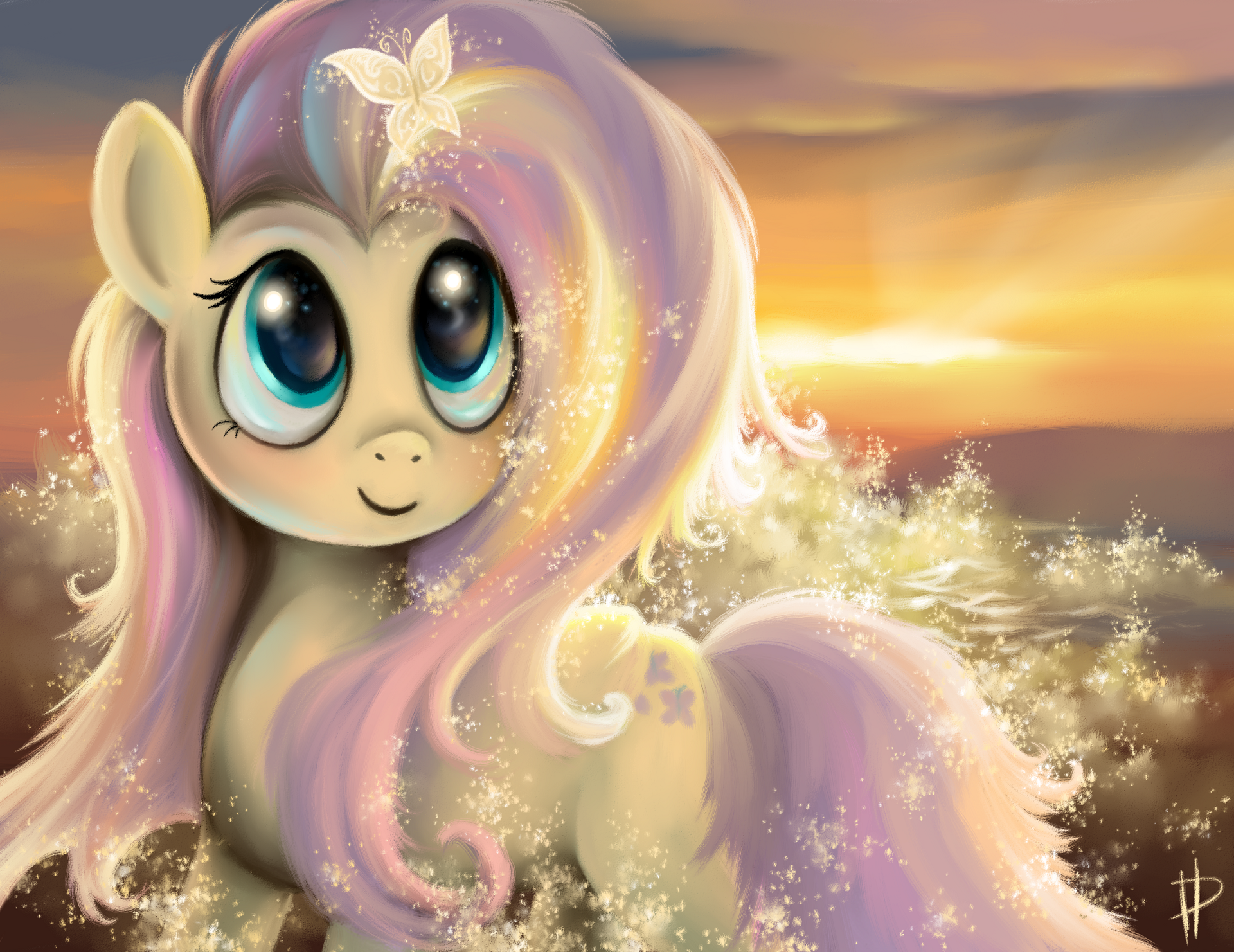 Shining Fluttershy By Rom Art. My Little Pony Wallpaper. My Little Wallpaper Are Magic