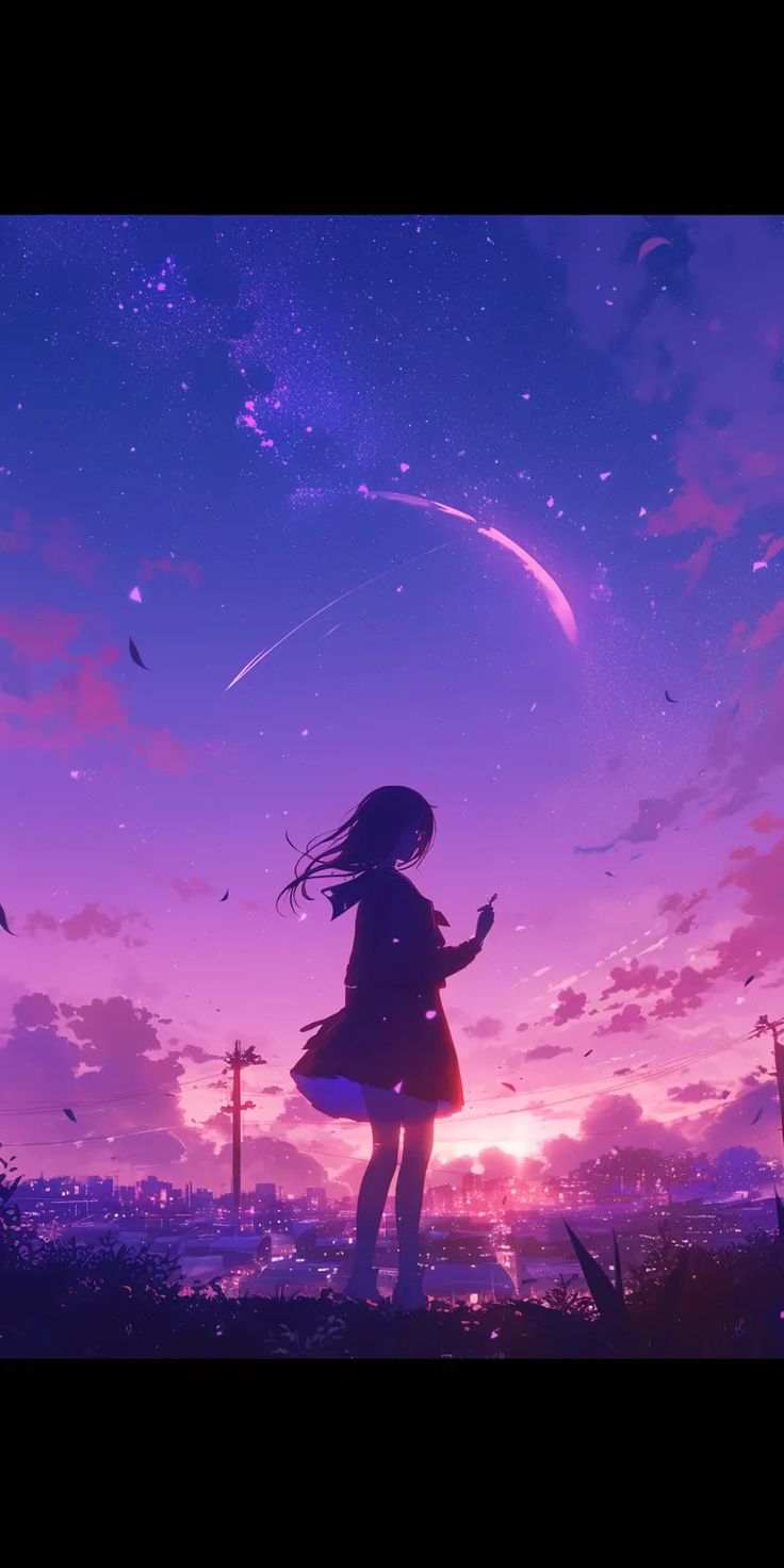 anime purple wallpaper 2