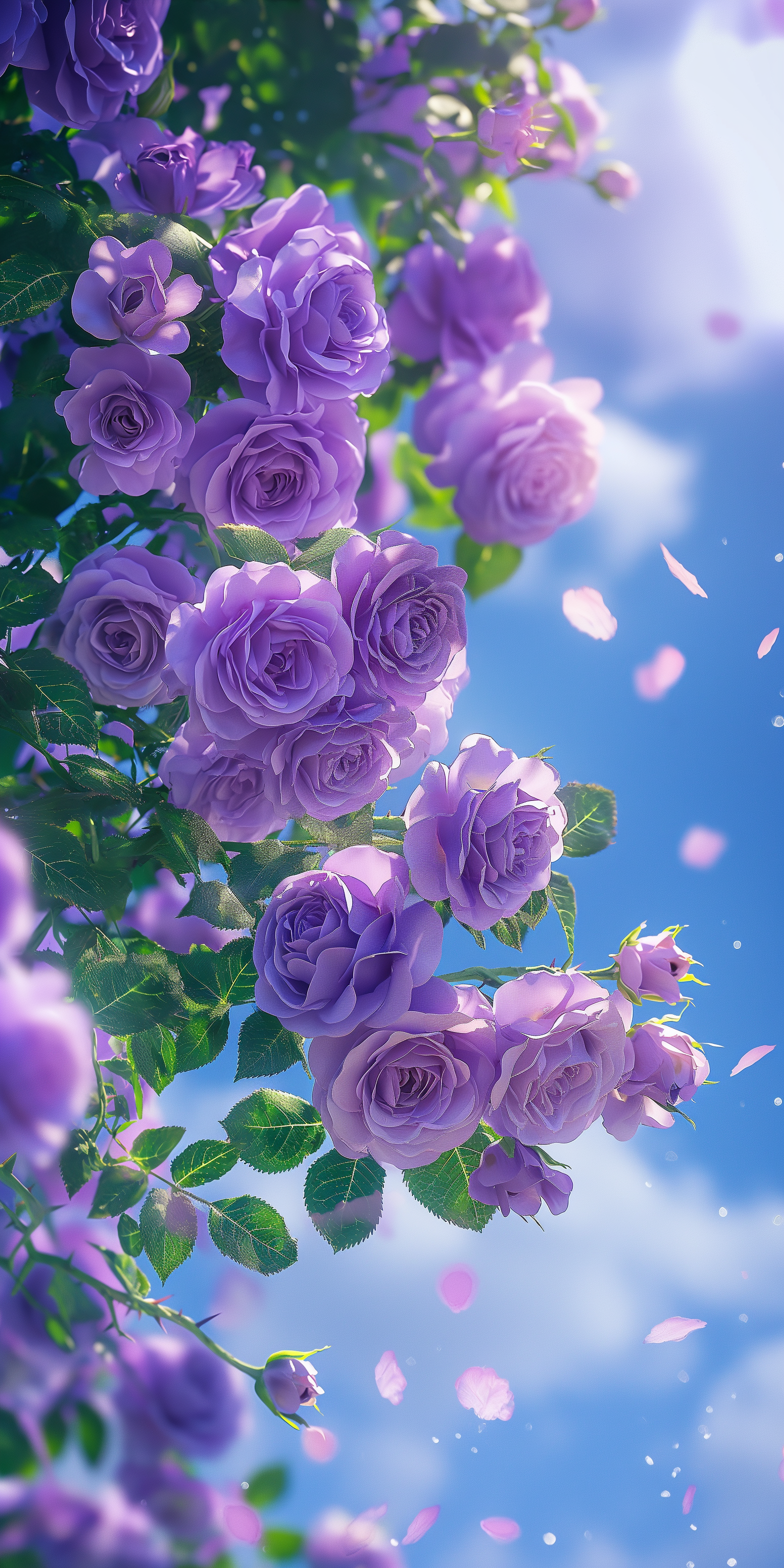 Purpal flowers iphone Nature Wallpaper Nimo AI