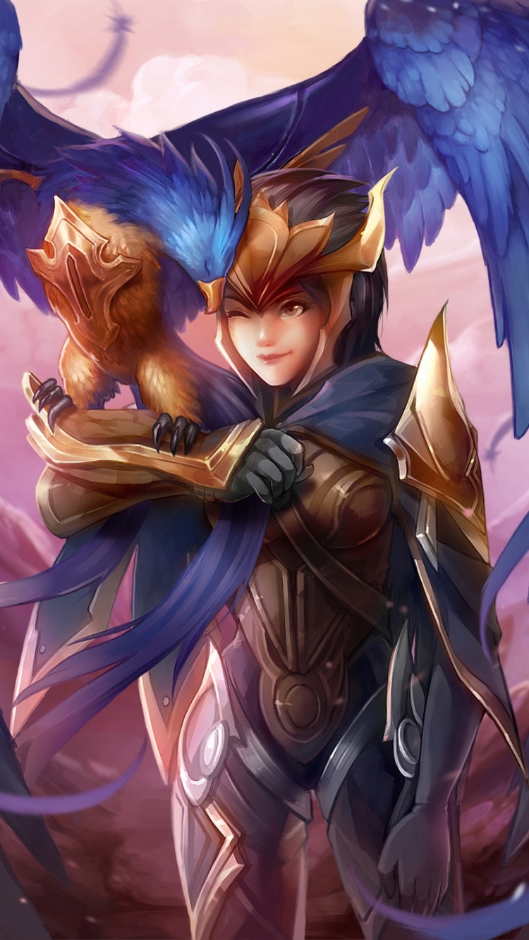 Phone wallpaper: Video Game, League Of Legends, Bird, Quinn (League Of Legends), Valor (League Of Legends) 1226823