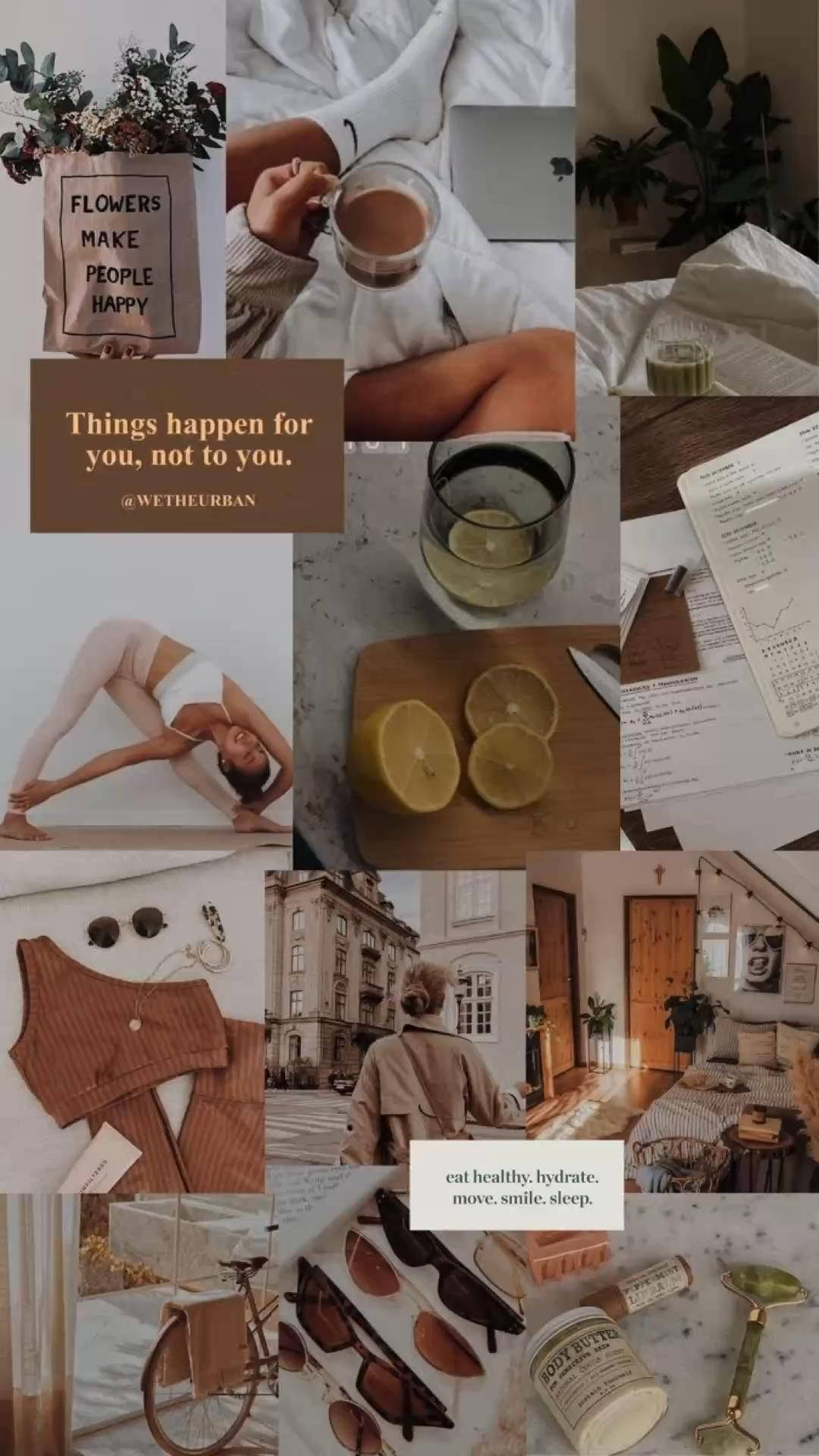 Download That Girl Aesthetic Cozy Lifestyle Collage Wallpaper