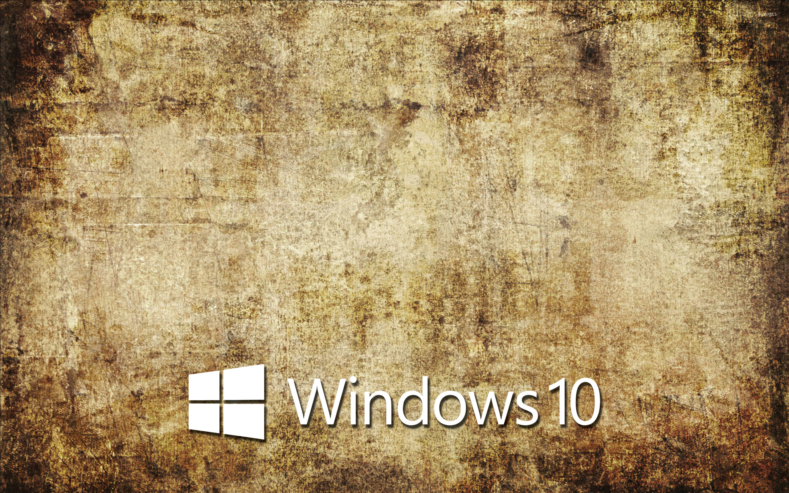 Windows 10 text logo on old concrete wallpaper wallpaper