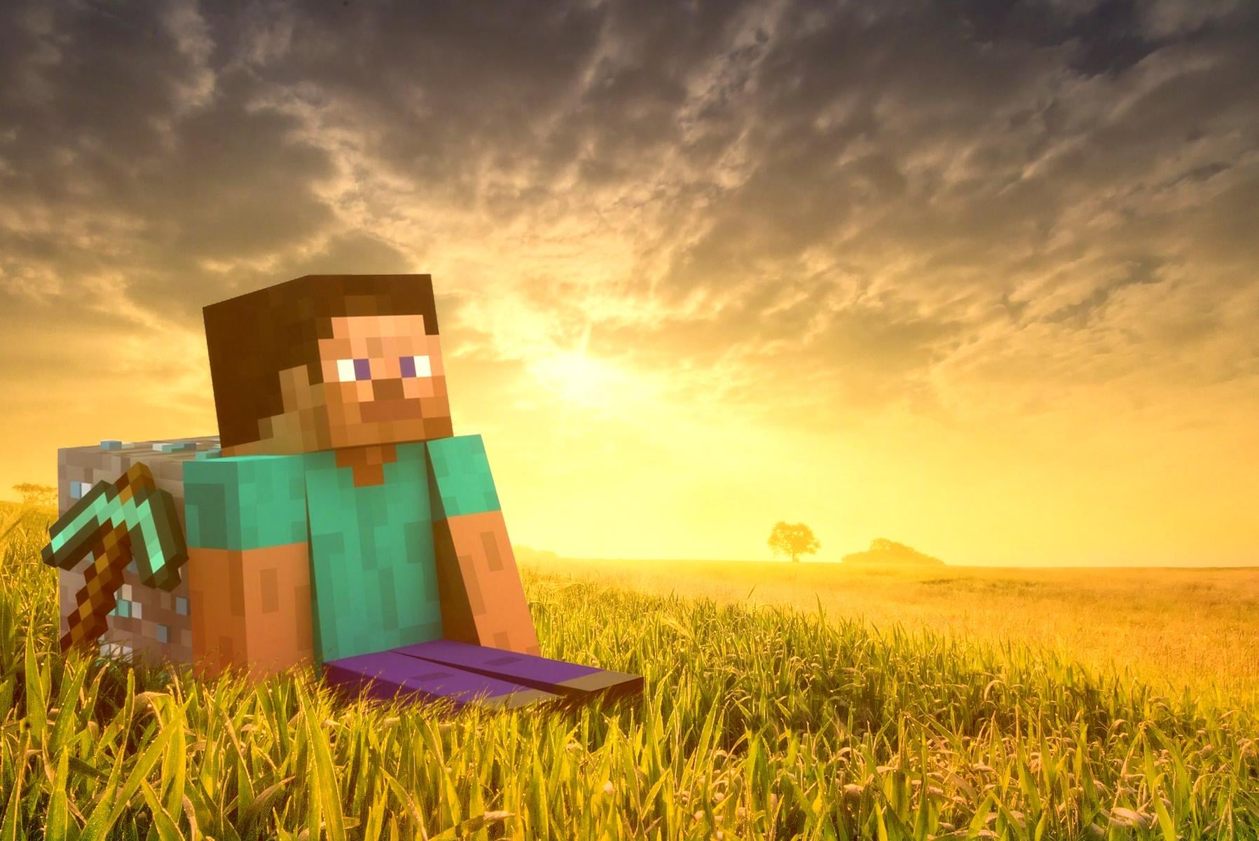 i love this minecraft wallpaper i wish there was an HD version