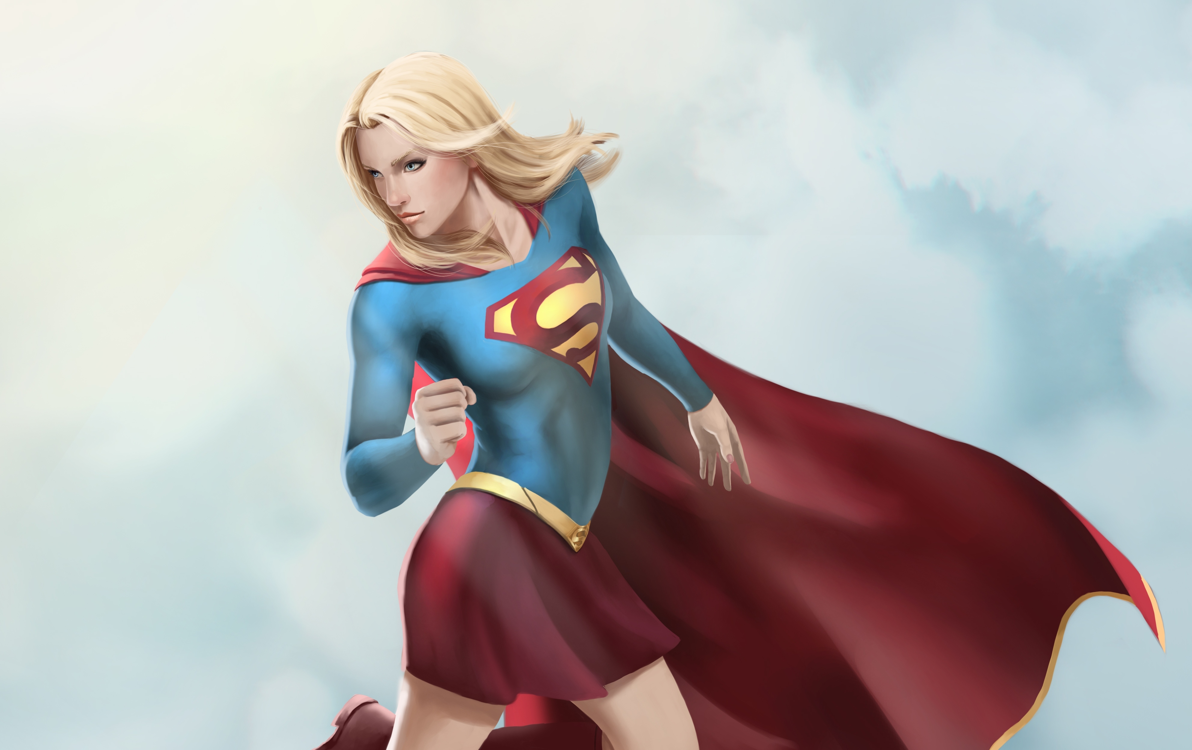 Wallpaper Girl, Fiction, Art, Superhero, DC Comics, Supergirl, Kara Zor El For Mobile And Desktop, Section фантастика, Resolution 3968x2497