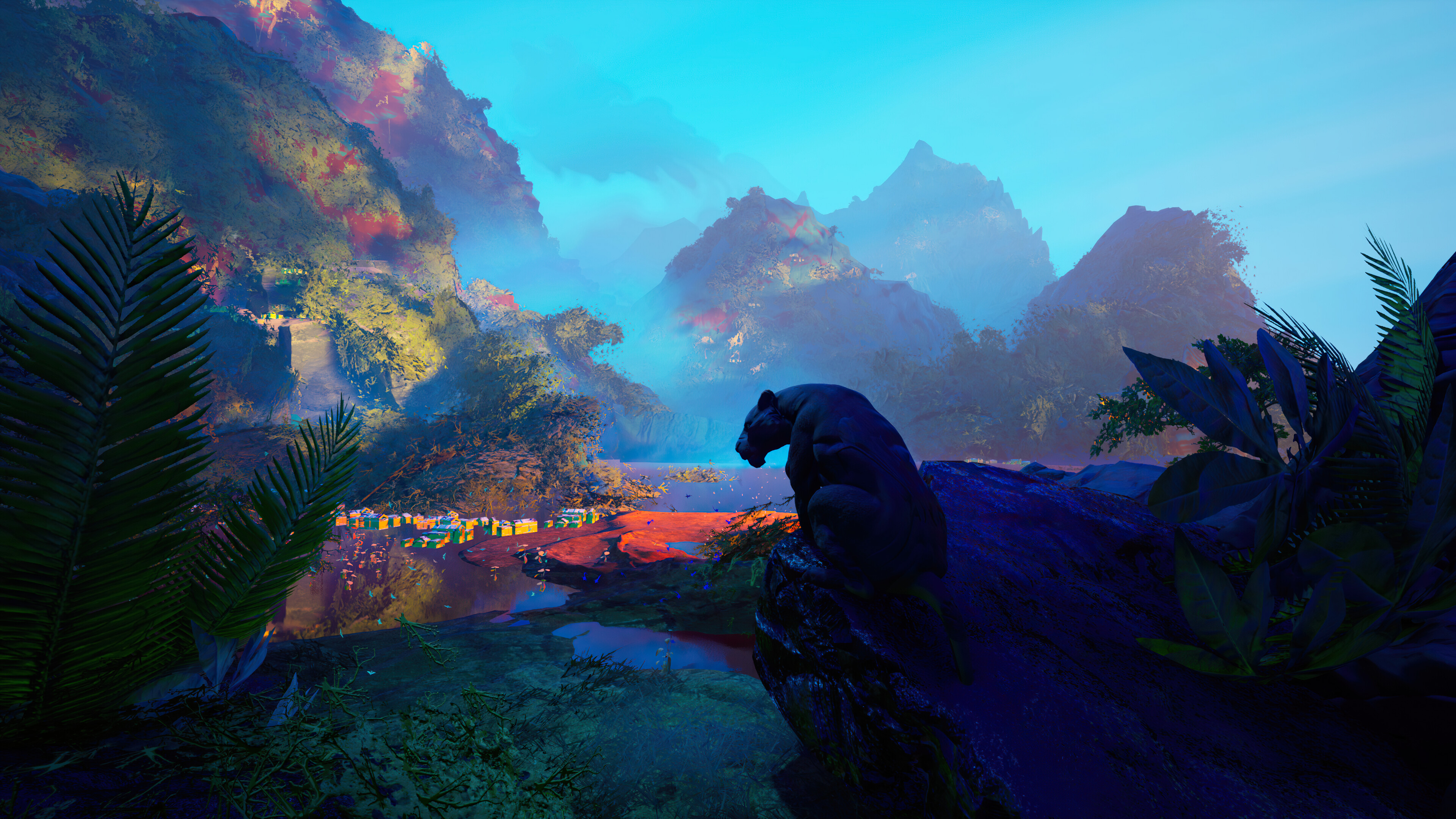 Black Panther in nature Digital Art Wallpaper 4k for Desktop