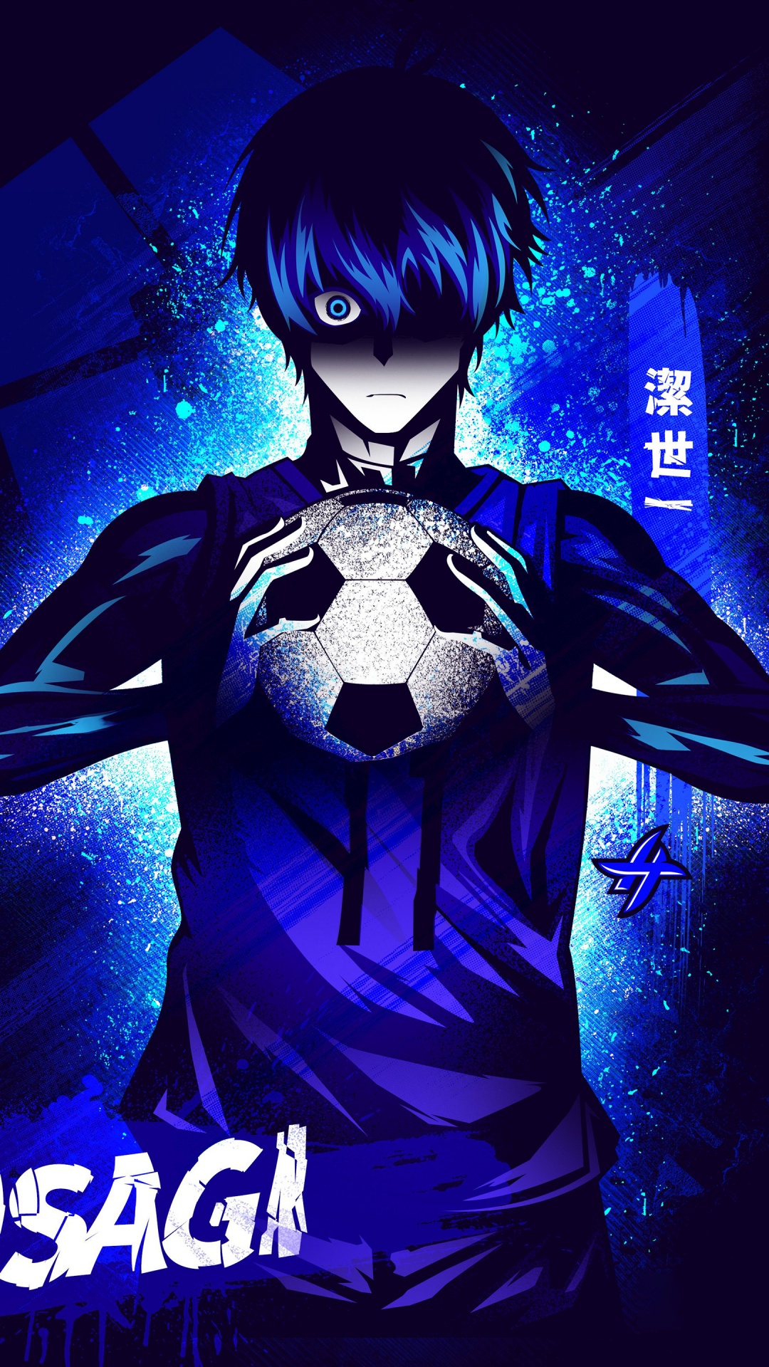 Yoichi Isagi Wallpaper 4K, Blue aesthetic, Team Z
