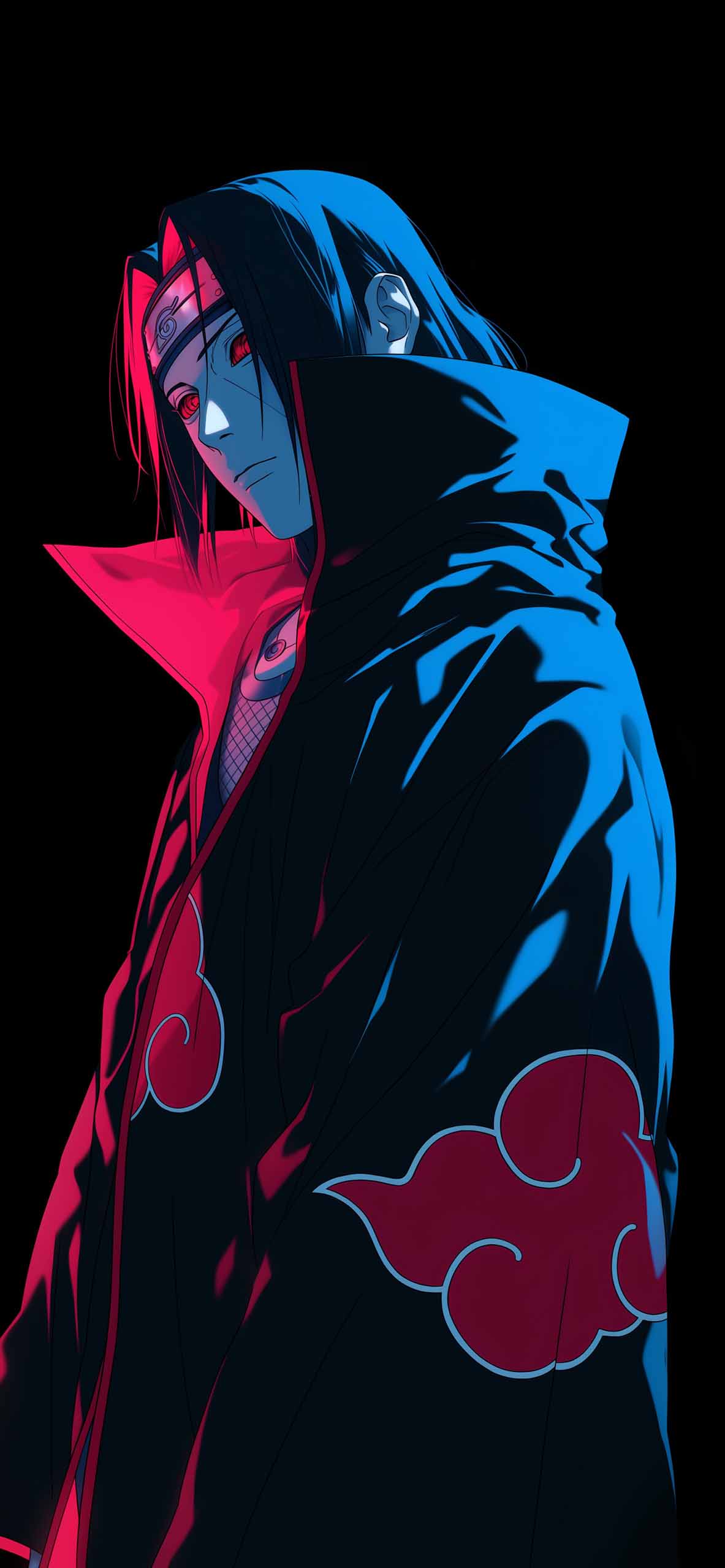 Itachi Uchiha AMOLED Dark Wallpaper HD Wallpaper