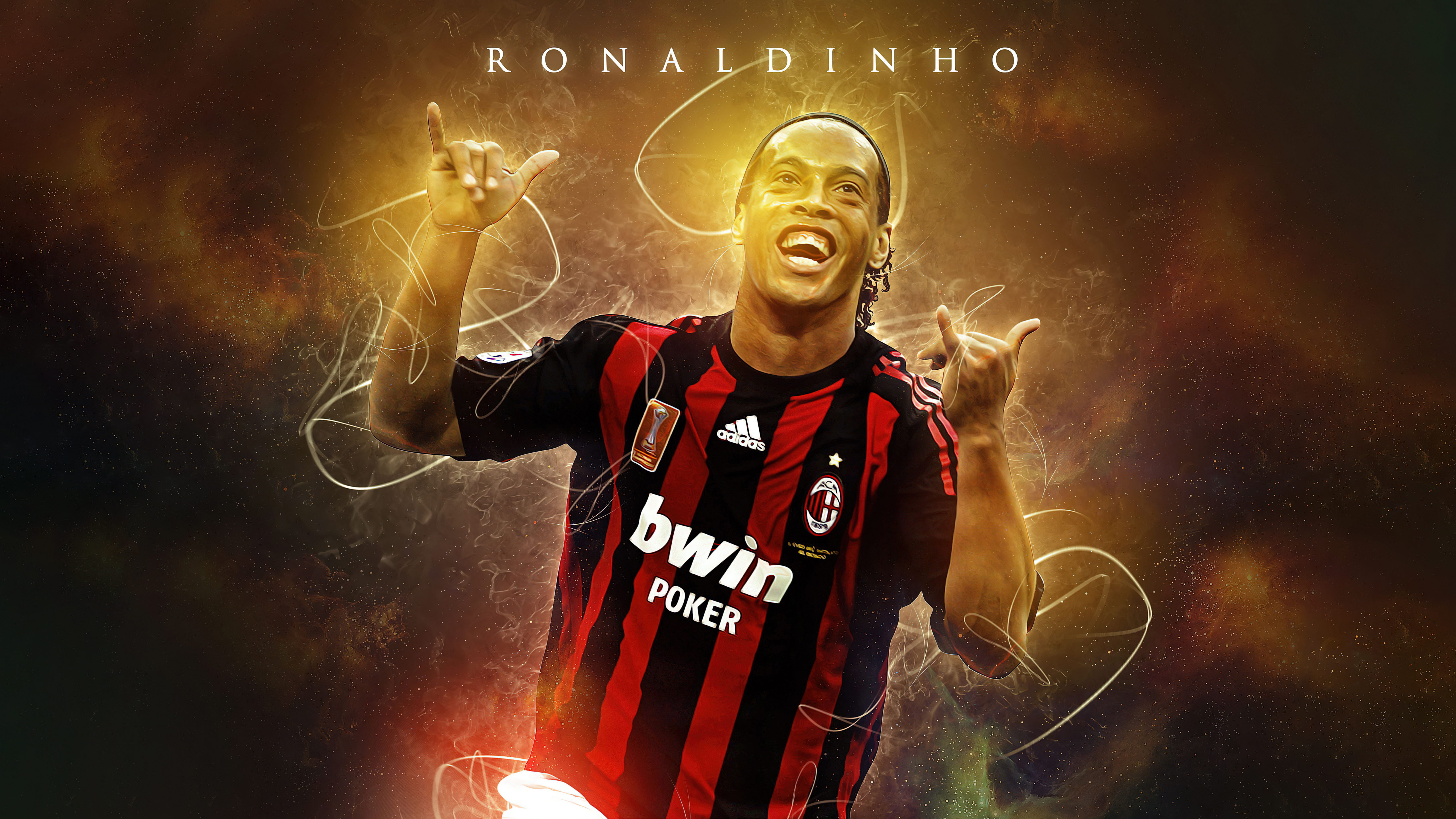 Ronaldinho Wallpaper 4K, AC Milan
