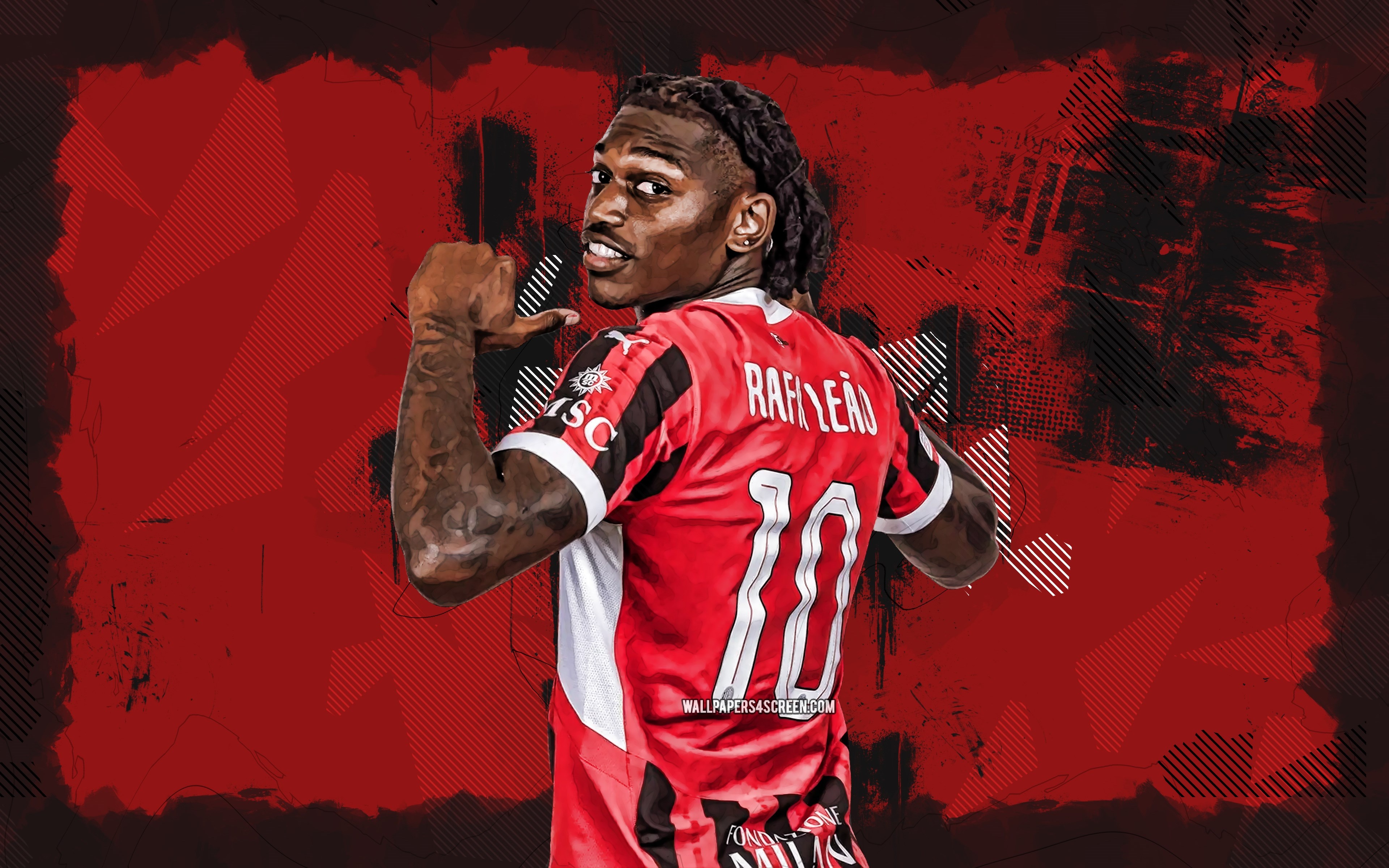 Wallpaper football, ac milan, Milan, Leao, Rafael Leao, Rafa Leao for mobile and desktop, section спорт, resolution 3840x2400