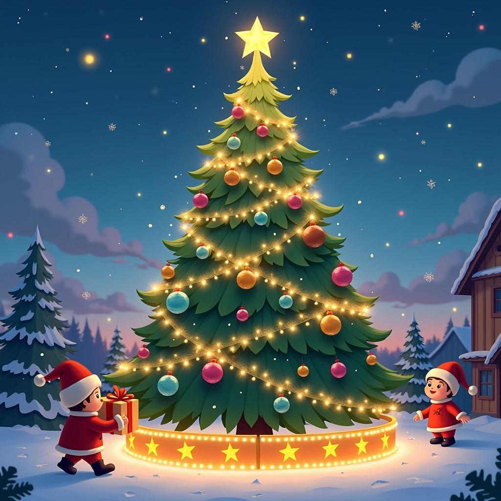Christmas Tree Cartoon Image