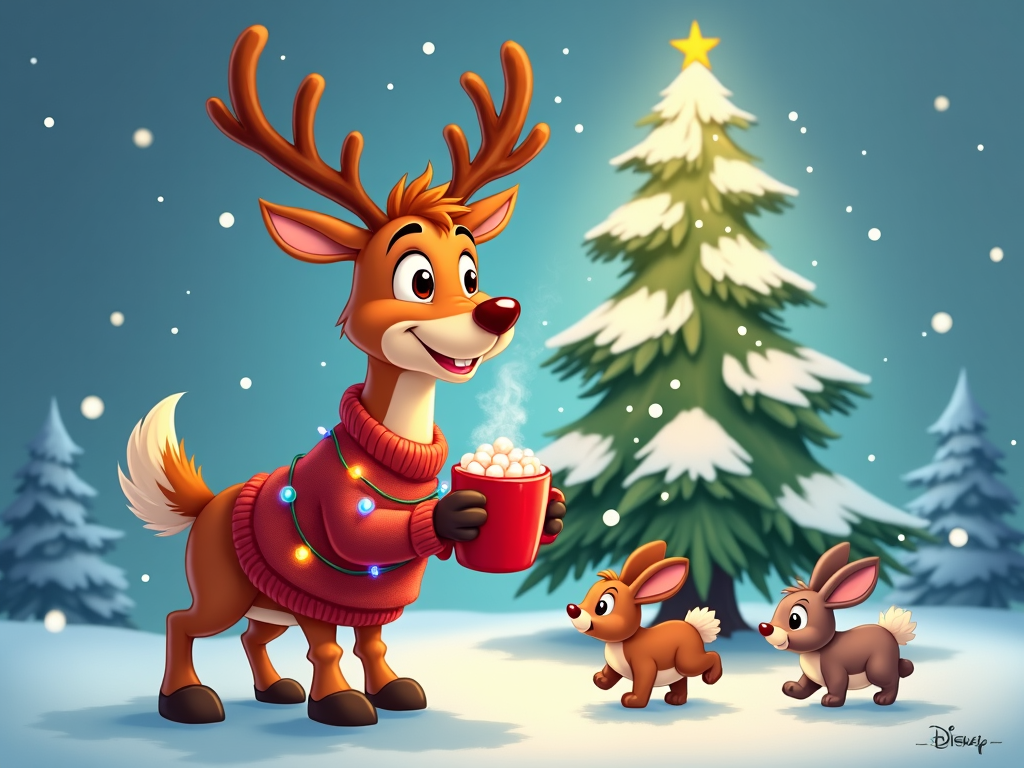 Cartoon Christmas Wallpaper AI Designer