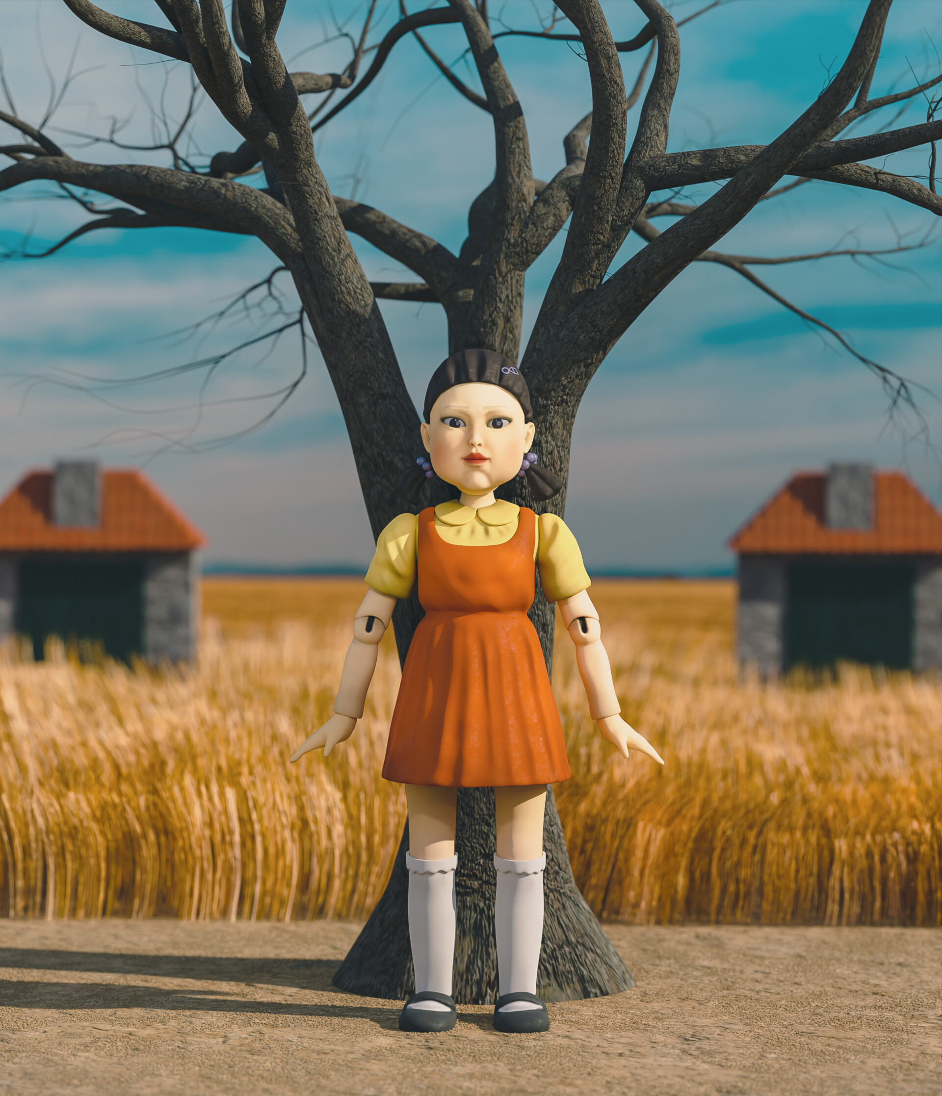 Squid game Younghee doll fanart