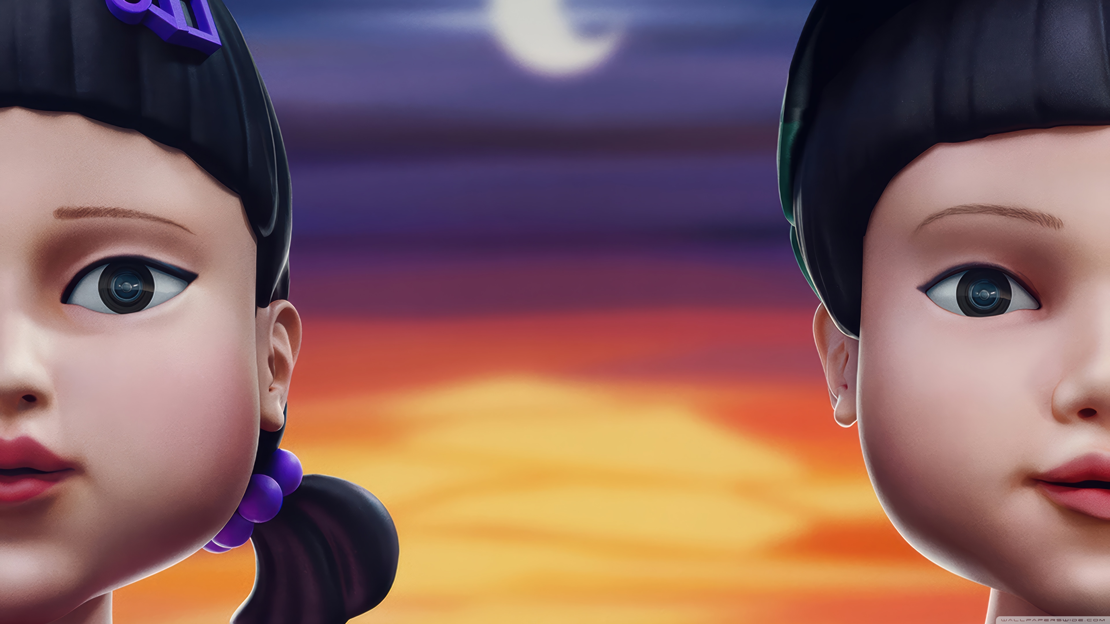 Squid Game, Cheol Su And Young Hee 4K UHD Wallpaper For UltraHD Desktop And TV