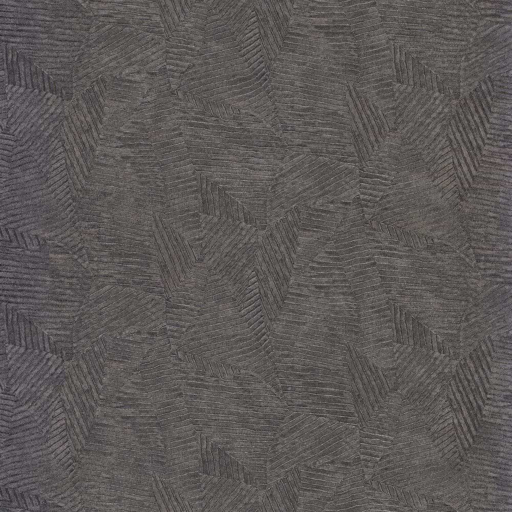 Luxury Anthracite Wallpaper. Dark Grey & Gold Accents
