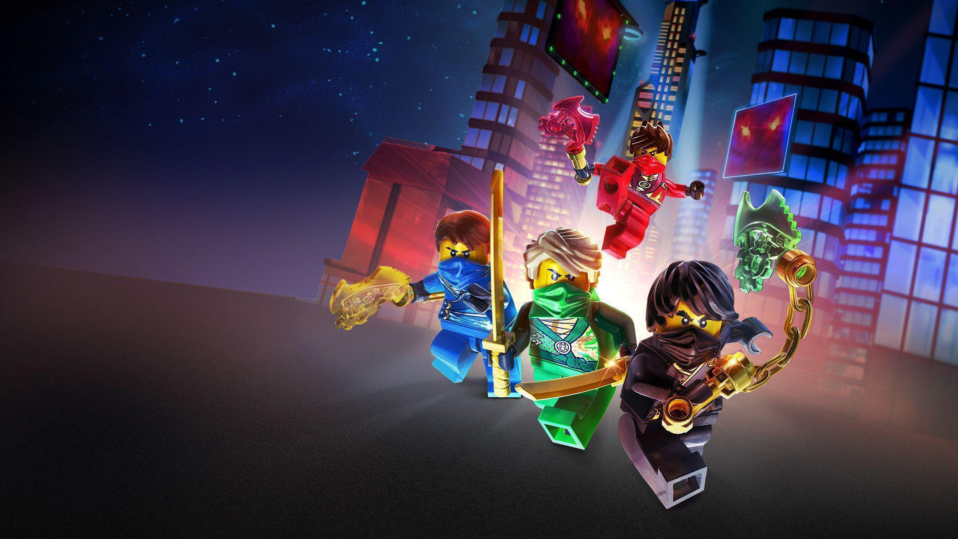 Jay Lloyd Cole Kai In Building Background HD Ninjago Wallpaper