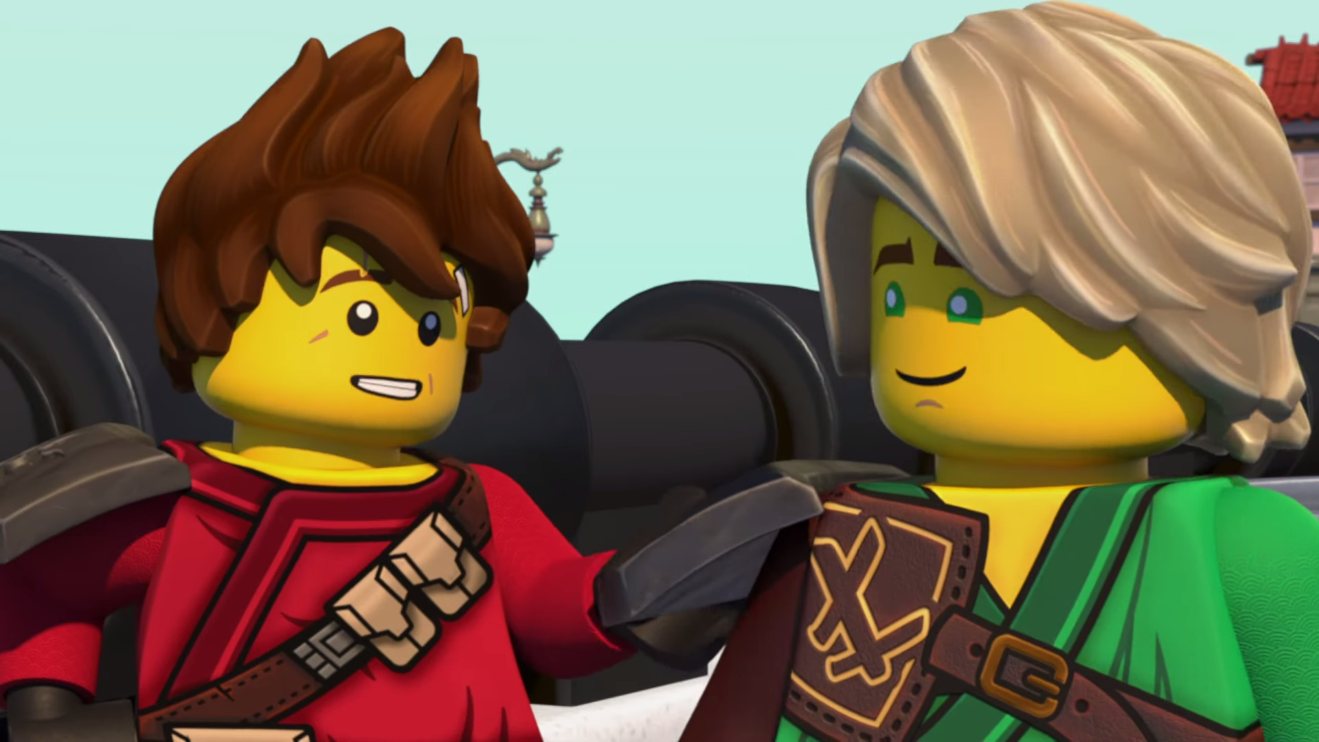 Kai and Lloyd Garmadon. Heroes and Villains