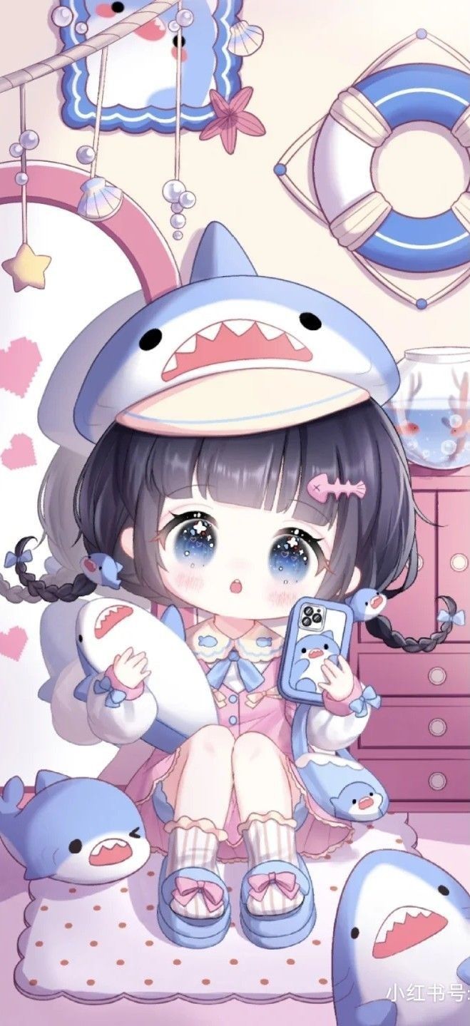 Shark girl wallpaper