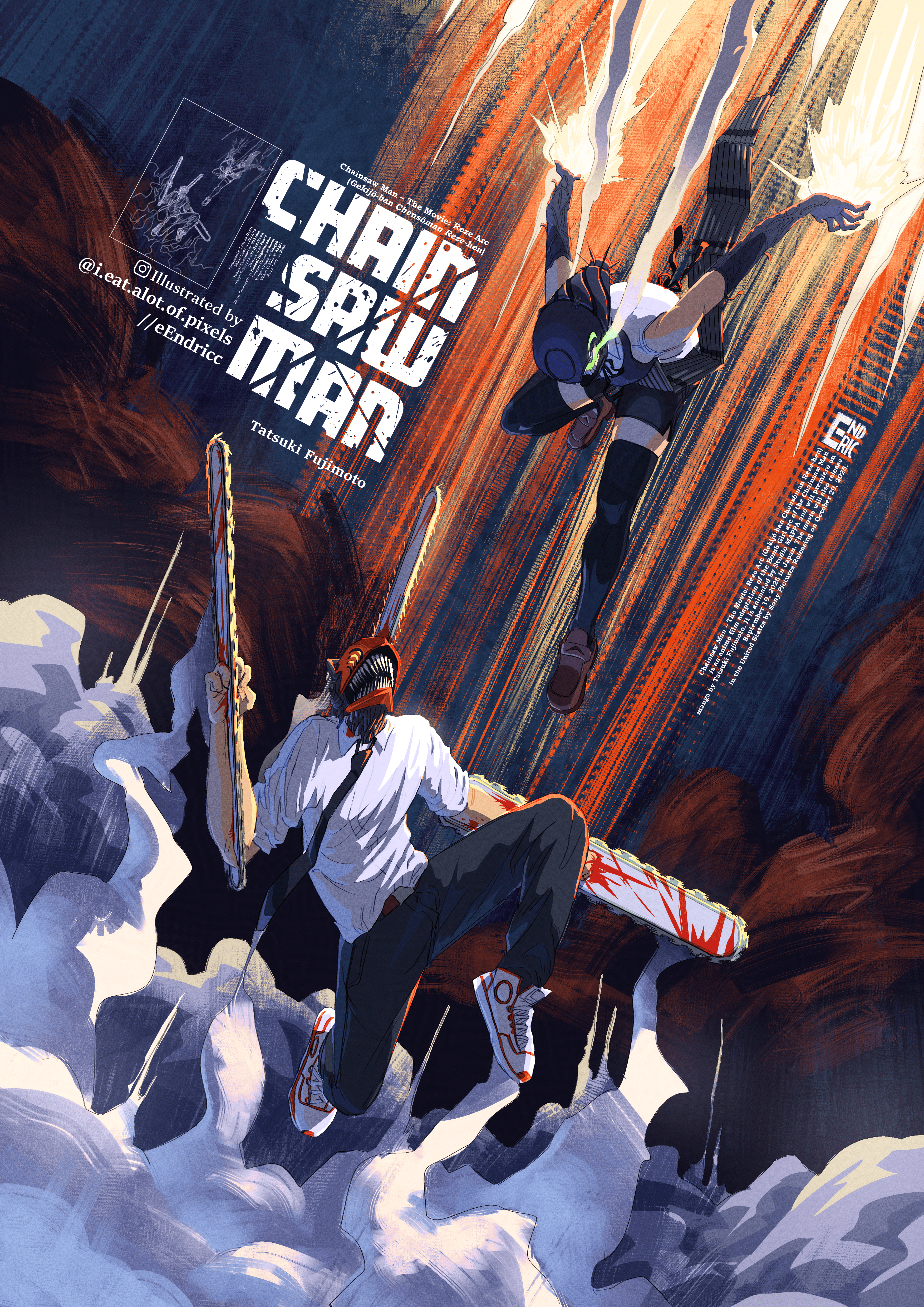 Denji vs Reze poster(?) [OC]