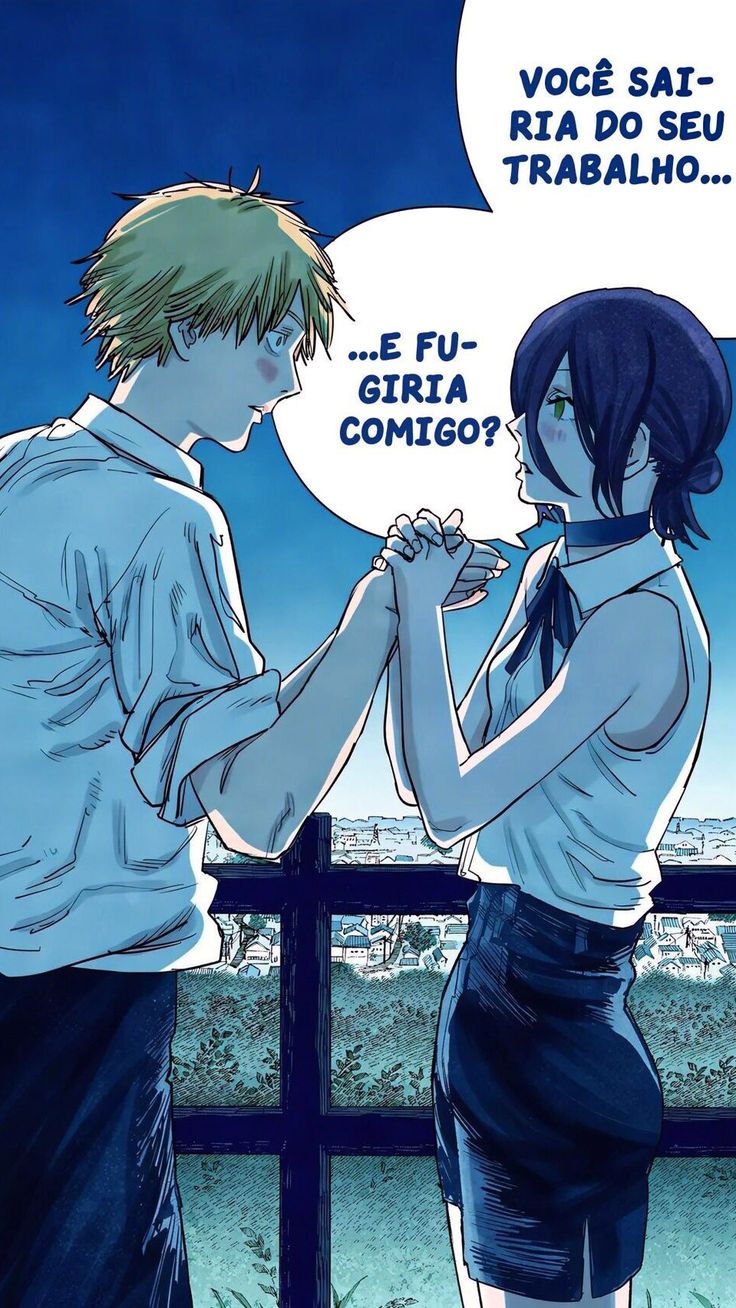 Wallpaper Denji and Reze.. Chainsaw Man