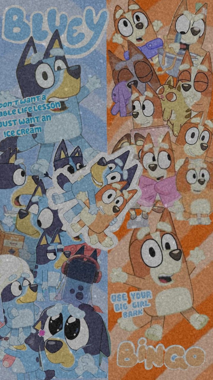Bluey. Bingo funny, iPhone wallpaper kawaii, Cute wallpaper