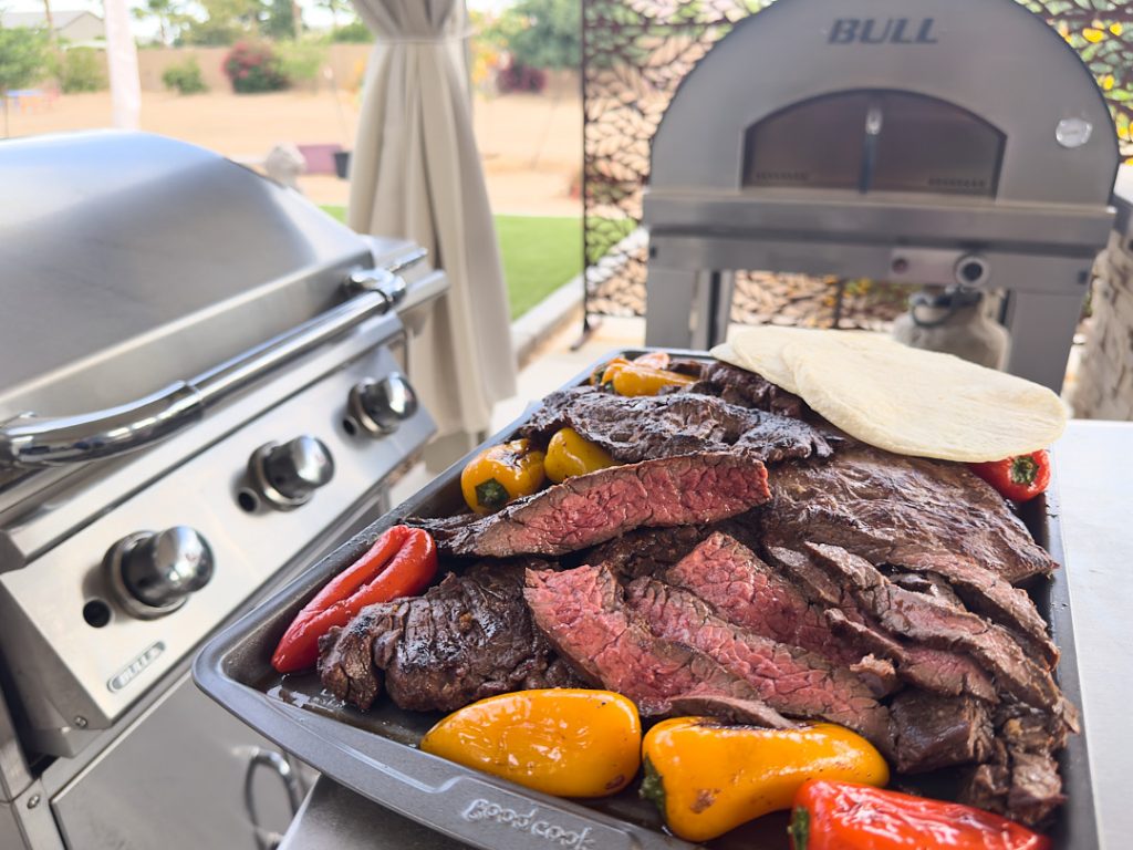 Carne Asada cooked on a Bull Griddle Outdoor Recipes powered by Bull Outdoor Products