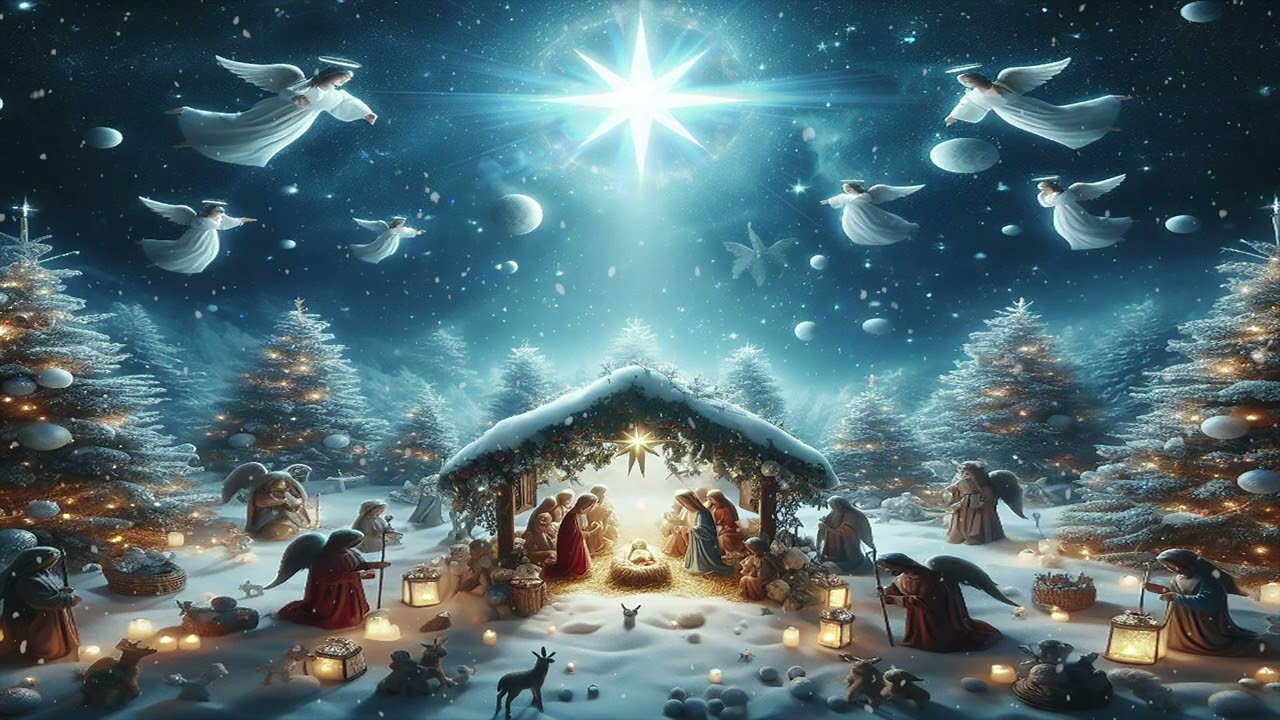 Christmas Nativity scene ( AI screensaver live wallpaper )