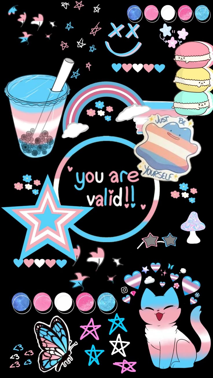 trans pride themed wallpaper