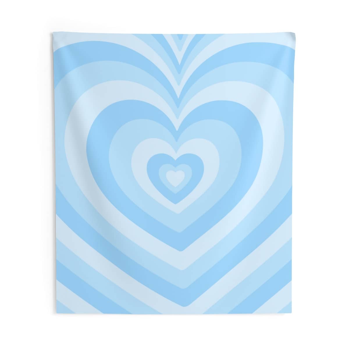 Light Blue Hearts Indie Tapestry, Aesthetic Danish Pastel Room Decor, Y2K Decor Lightweight Wall Hanging, Cute Indie Room Decor Aesthetic
