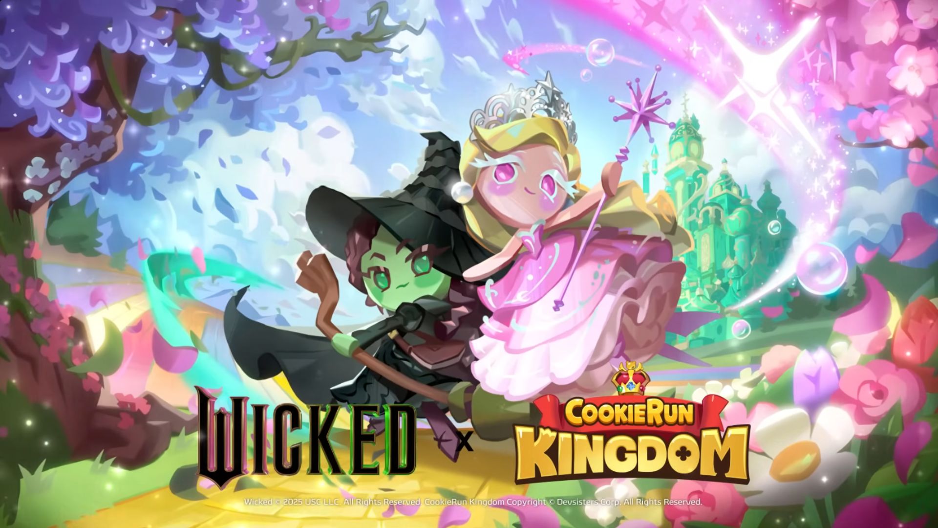 Cookie Run Kingdom x Wicked collab announced featuring Elphaba and Glinda