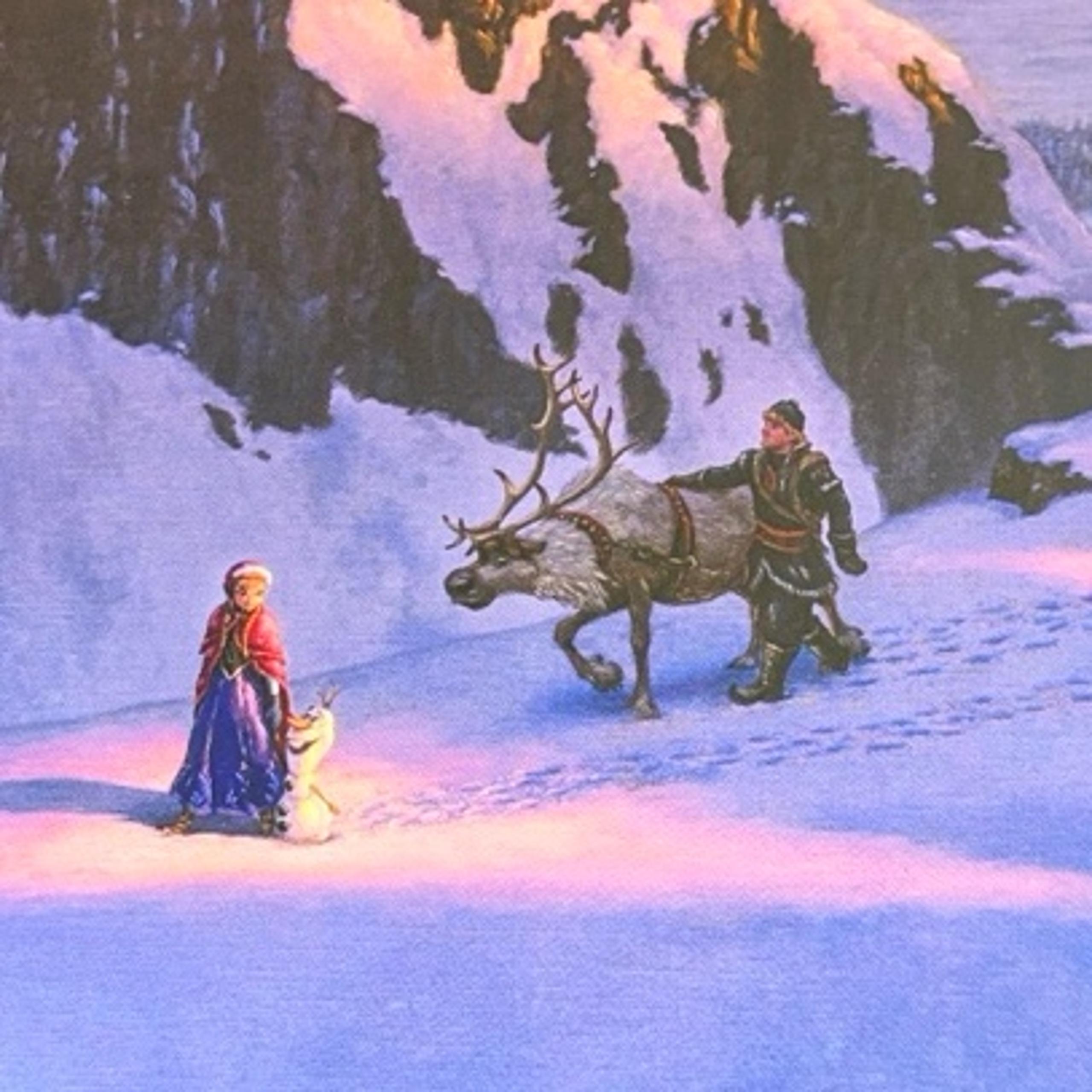 Disney Frozen Thomas Kinkade Framed Print