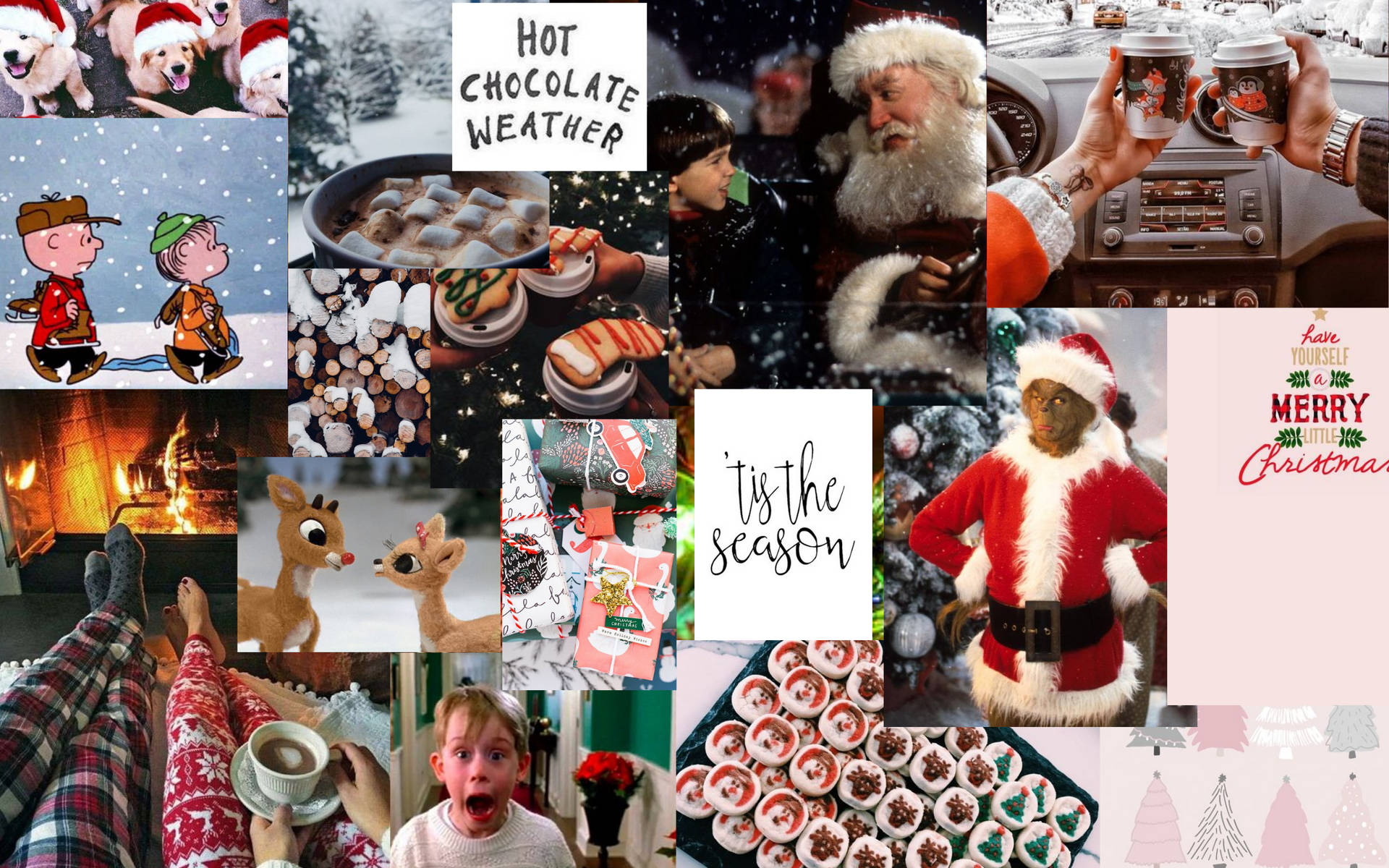 Christmas Collage Background