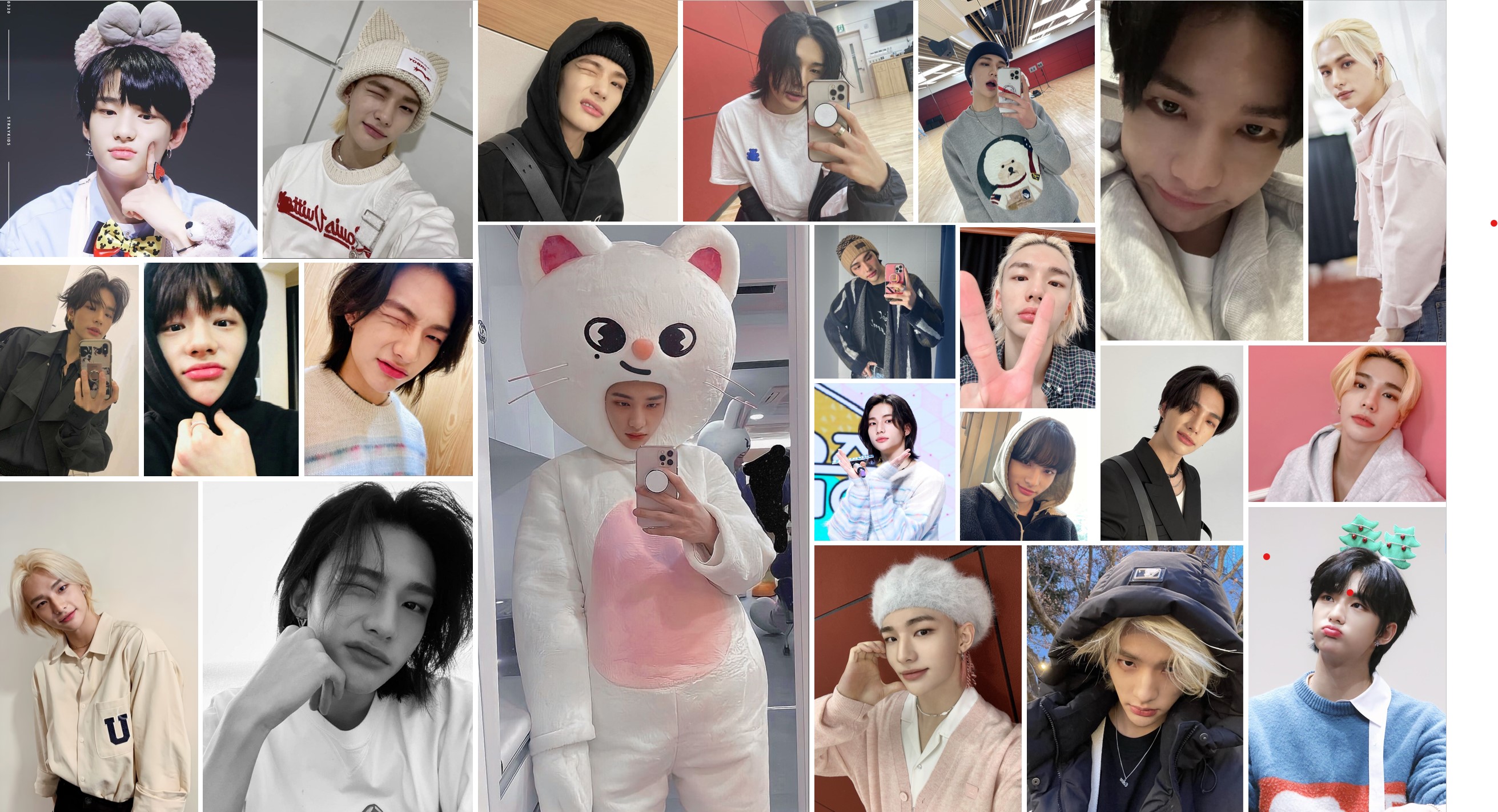 Hayppt Hyunjin day! In honor of HIS day, I made a desktop background with 22 picture of him :)
