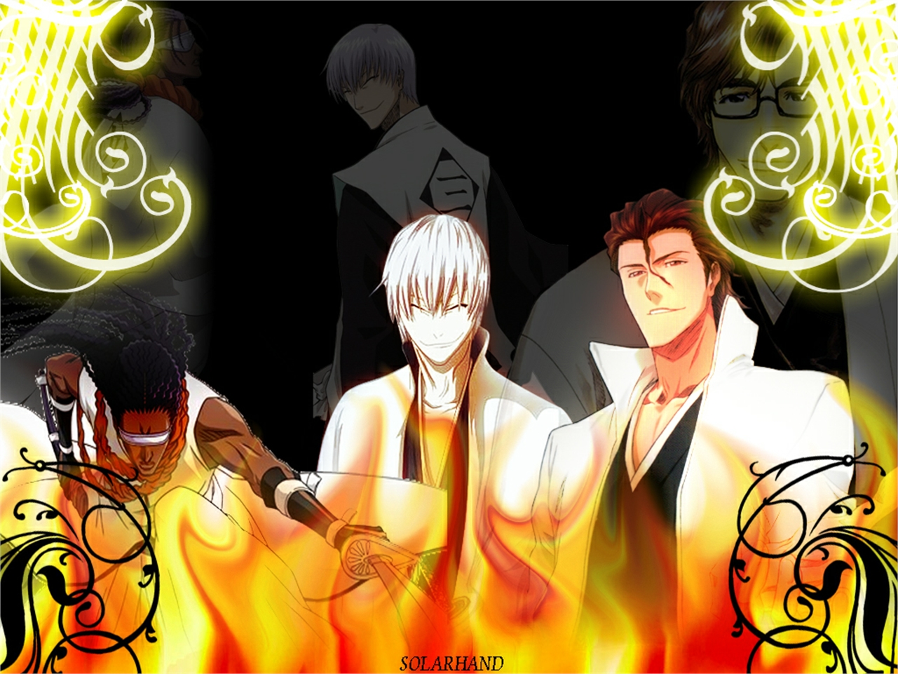 Desktop wallpaper: Anime, Bleach, Gin Ichimaru, Kaname Tosen, Sōsuke Aizen 4K free download for PC. 1493302