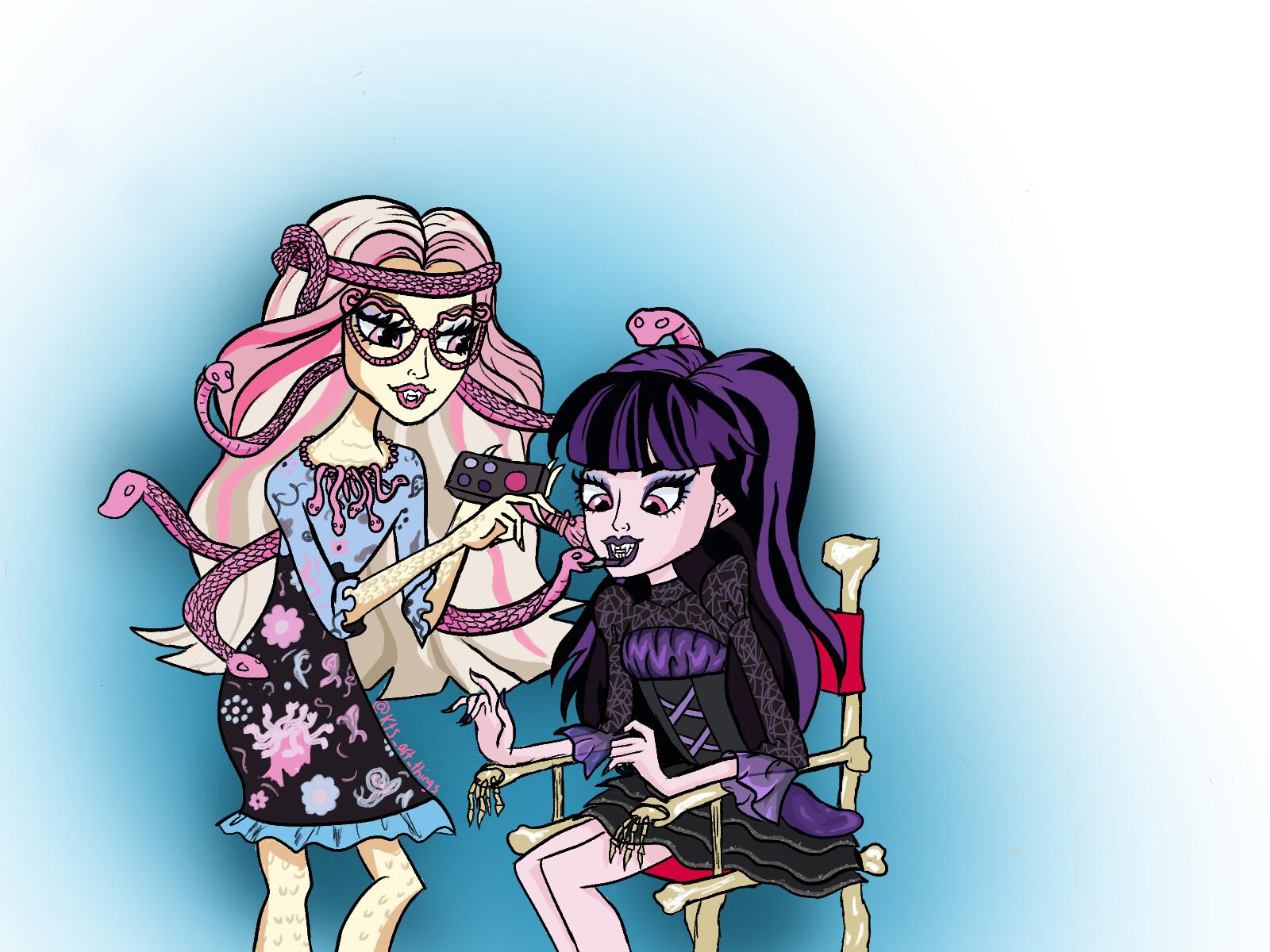 Did a drawing of Elissabat and Viperine, it took a while and I'm just starting out with digital art but I'm really happy with how it turned out !