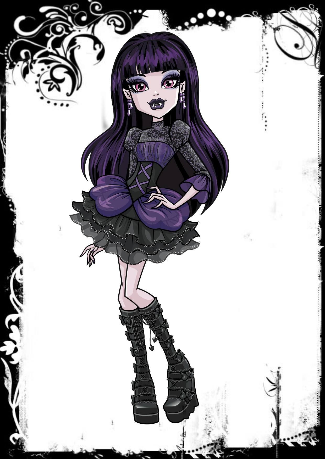 Monster High Elissabat Wallpaper Monster Peinado De Draculaura High Elissabat Draculaura Morada