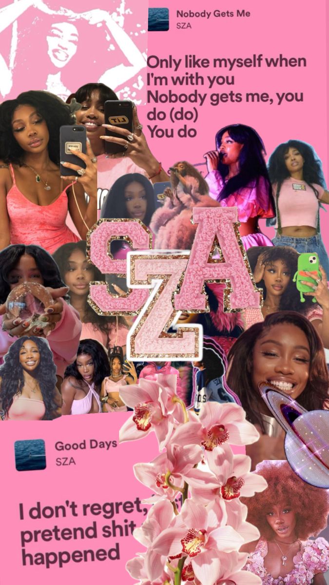 SZA <<<<3 pink. iPhone wallpaper quotes inspirational, Celebrity wallpaper, Cute background for iphone