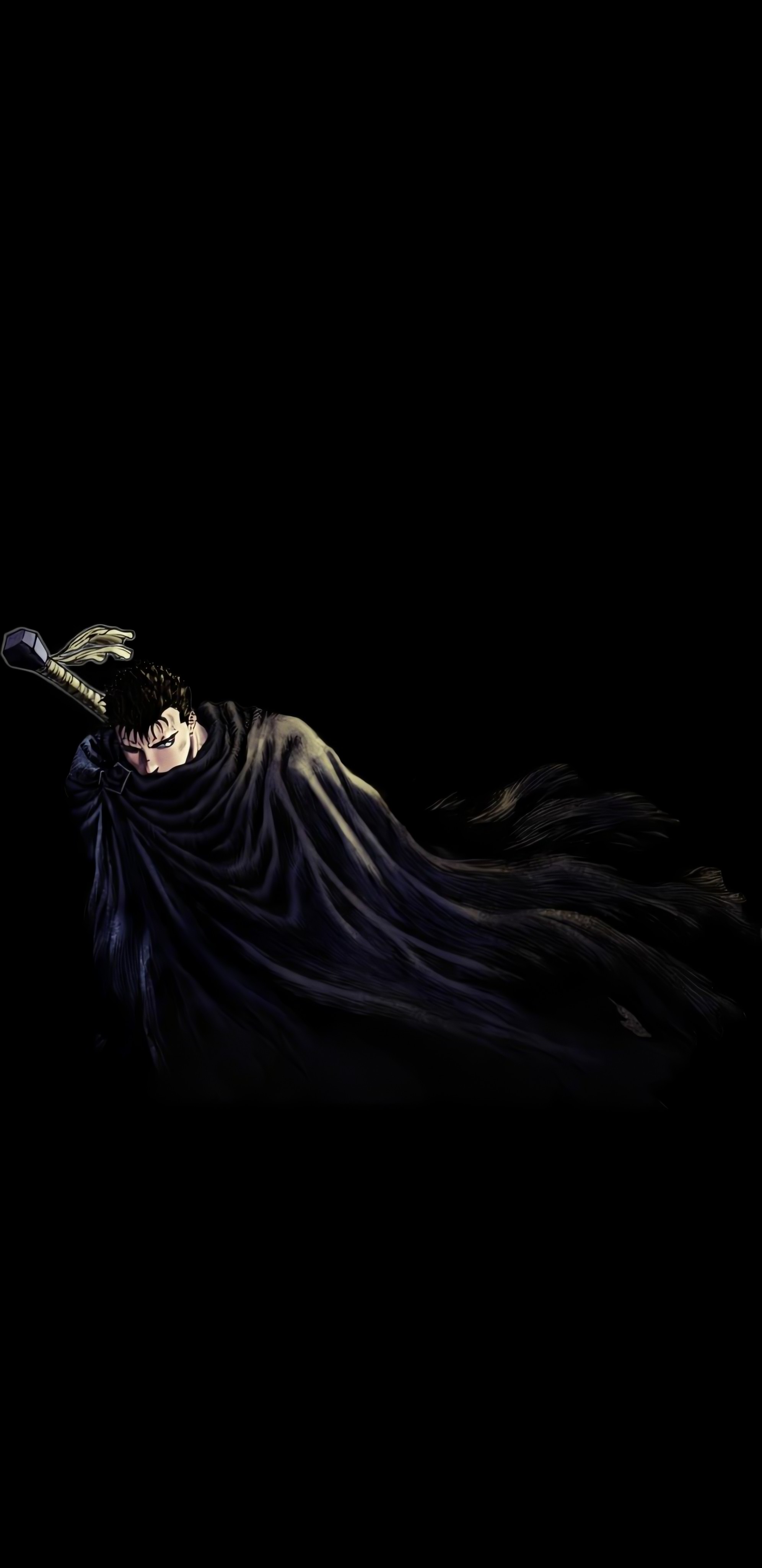 Made this phone wallpaper. Took me a bit just to crop out guts using my phone. Hope you guys like it. Also black background to help you save phone battery